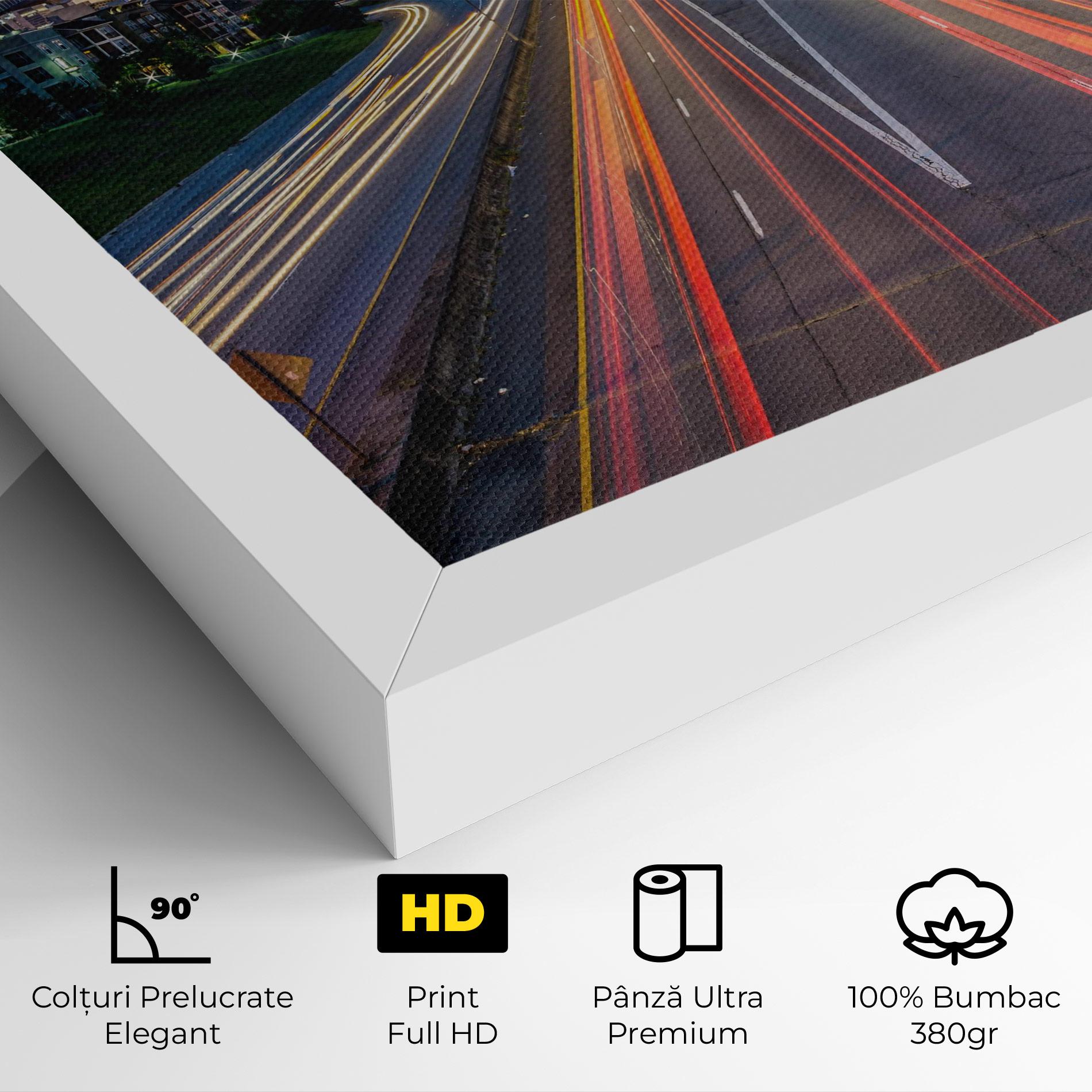 Tablou Canvas Car Lights City mockup 4