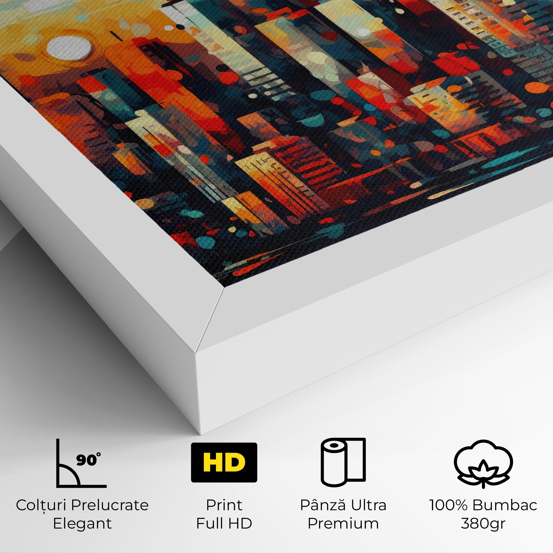 Tablou Canvas Colorful City Painting mockup 4