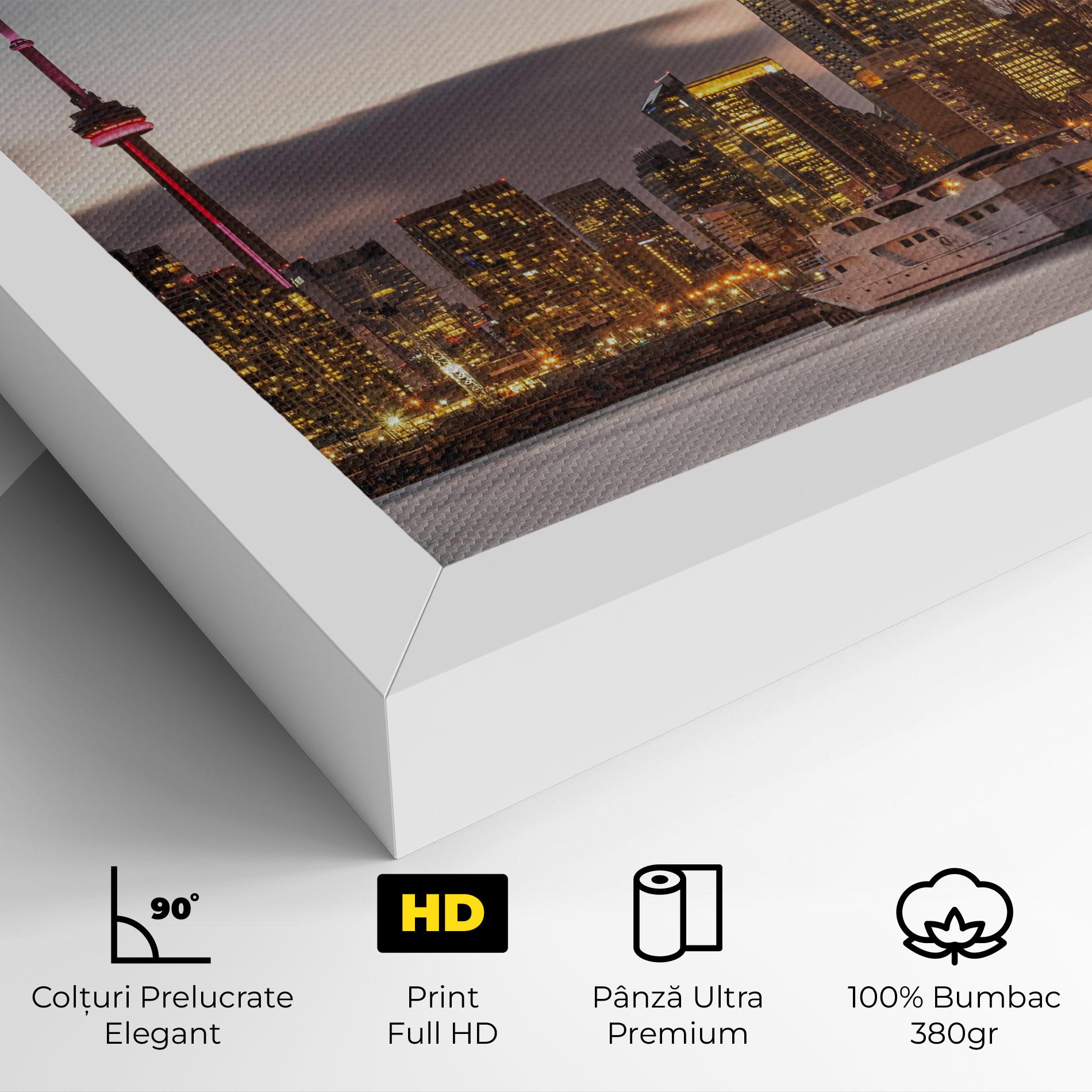 Tablou Canvas Gold Light City mockup 4