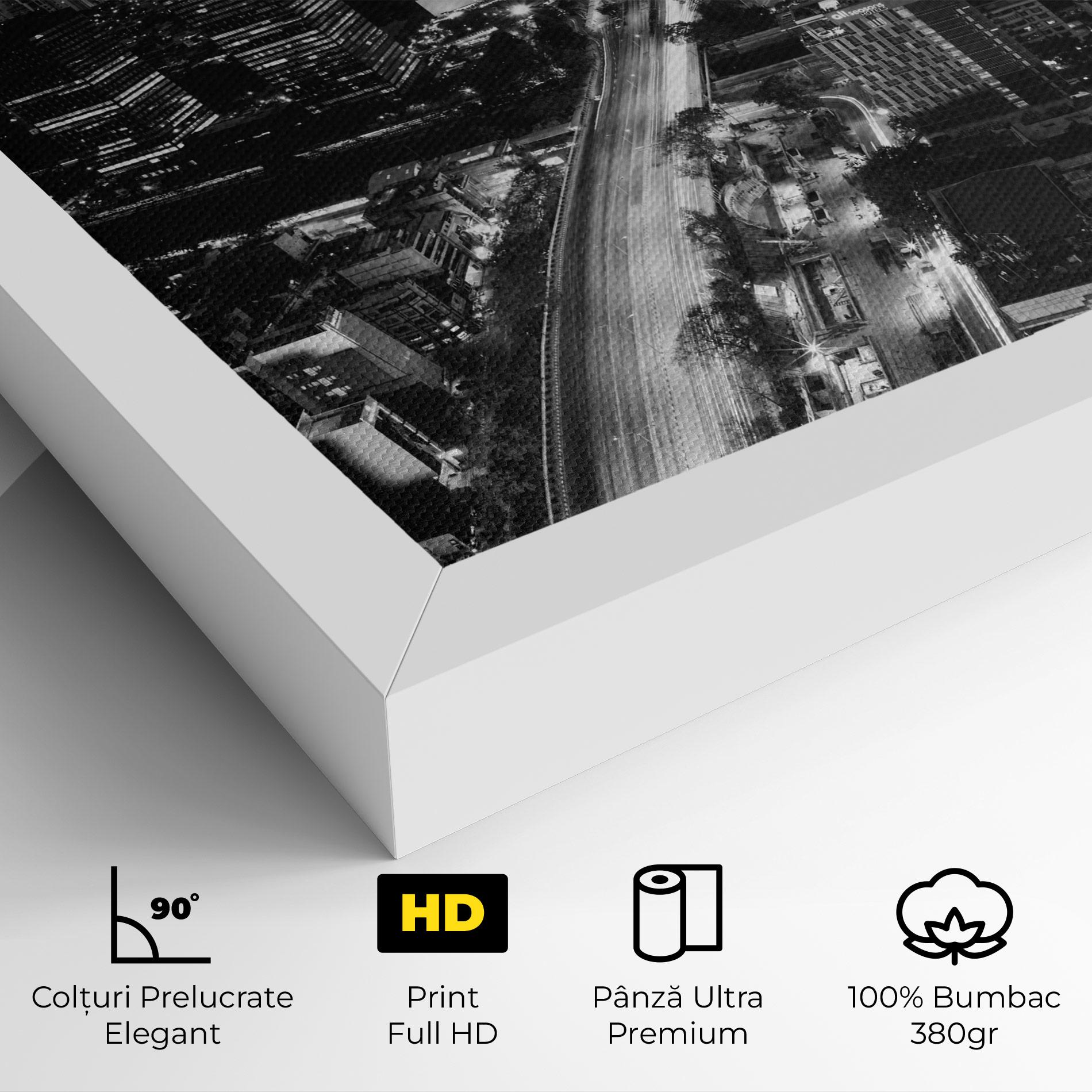 Tablou Canvas Grey Lights City mockup 4
