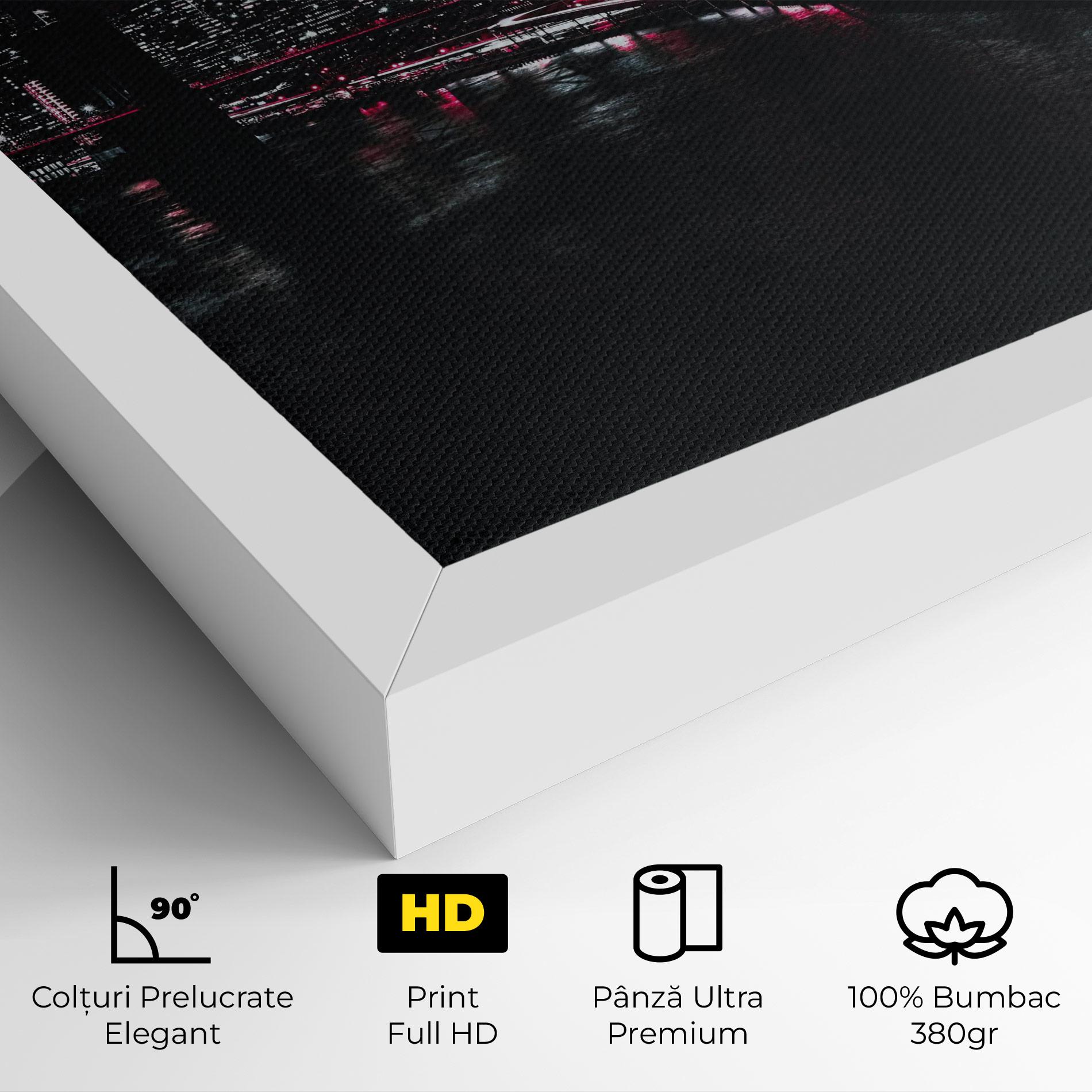 Tablou Canvas Pink Light City mockup 4