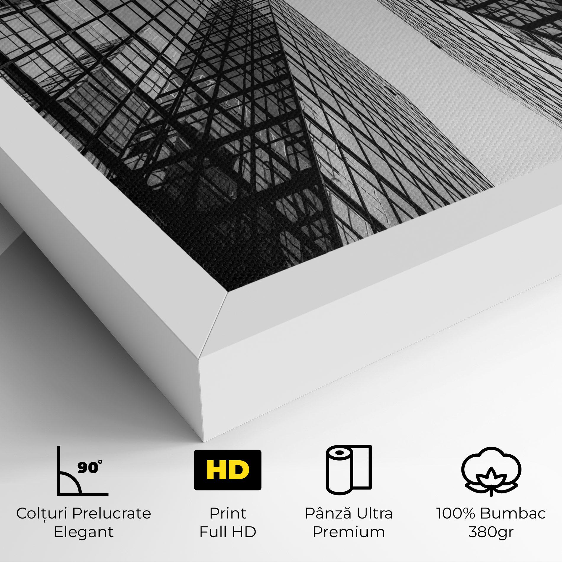 Tablou Canvas Plane Grey Building mockup 4