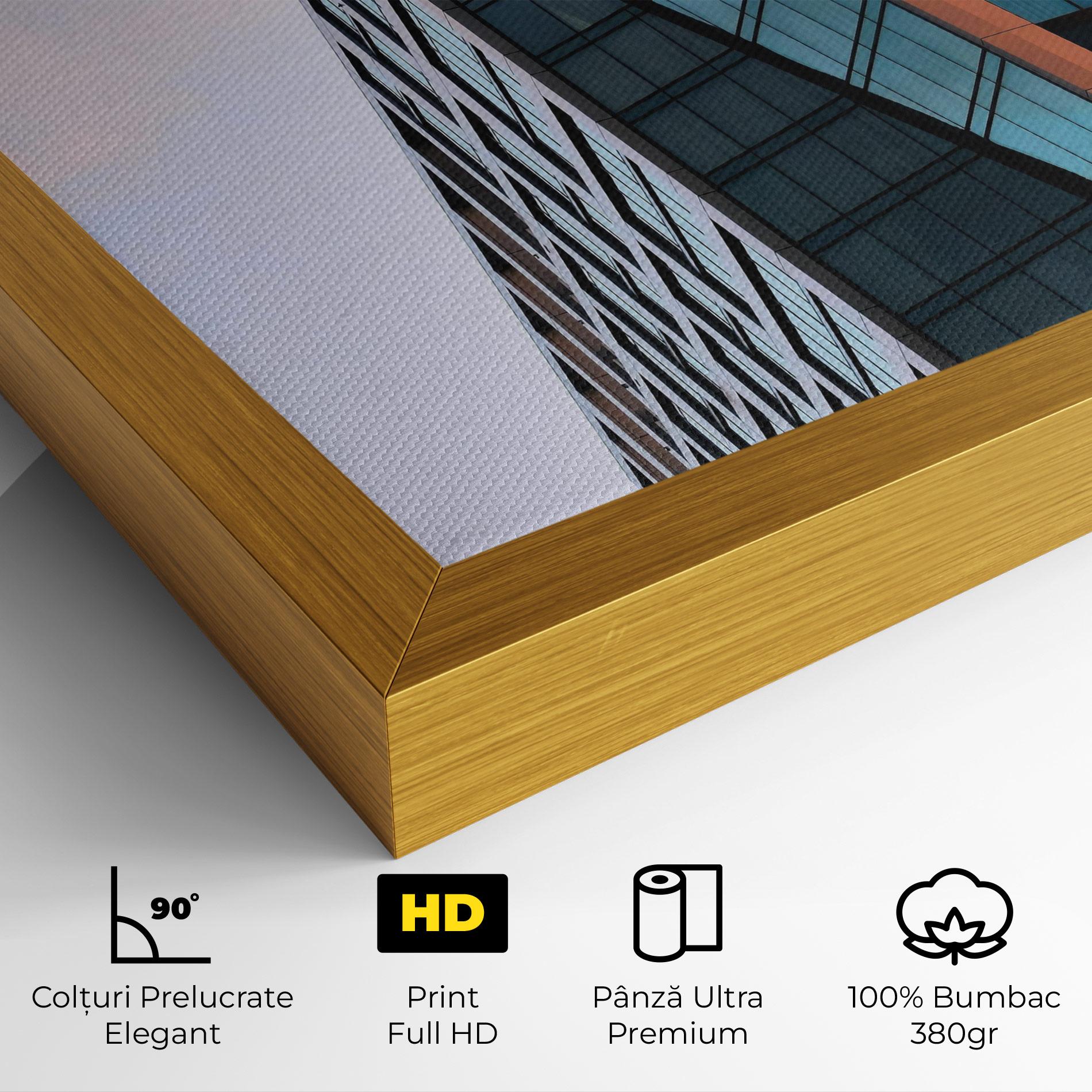 Tablou Canvas Blue Glass Building mockup 4