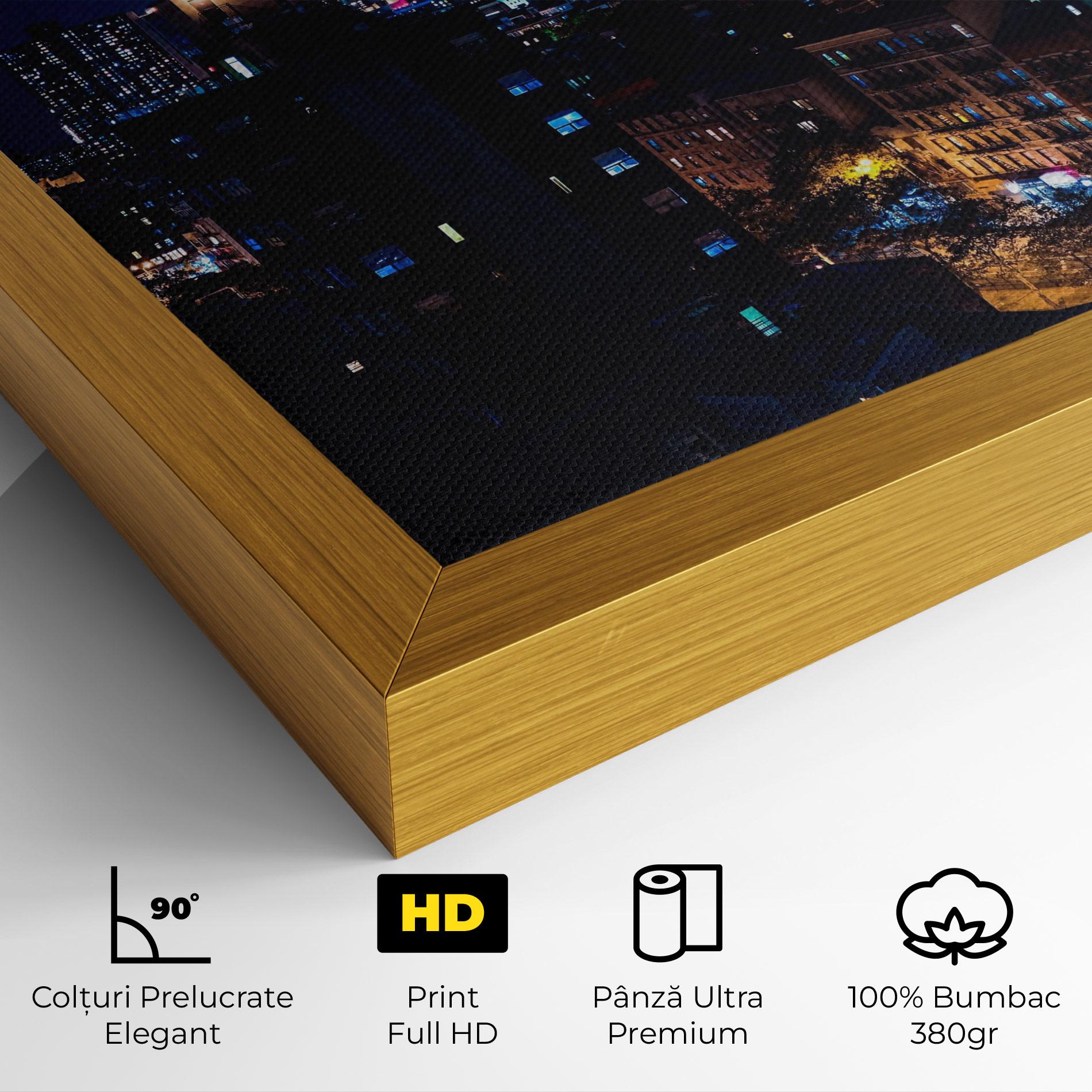 Tablou Canvas Blue Light City mockup 4