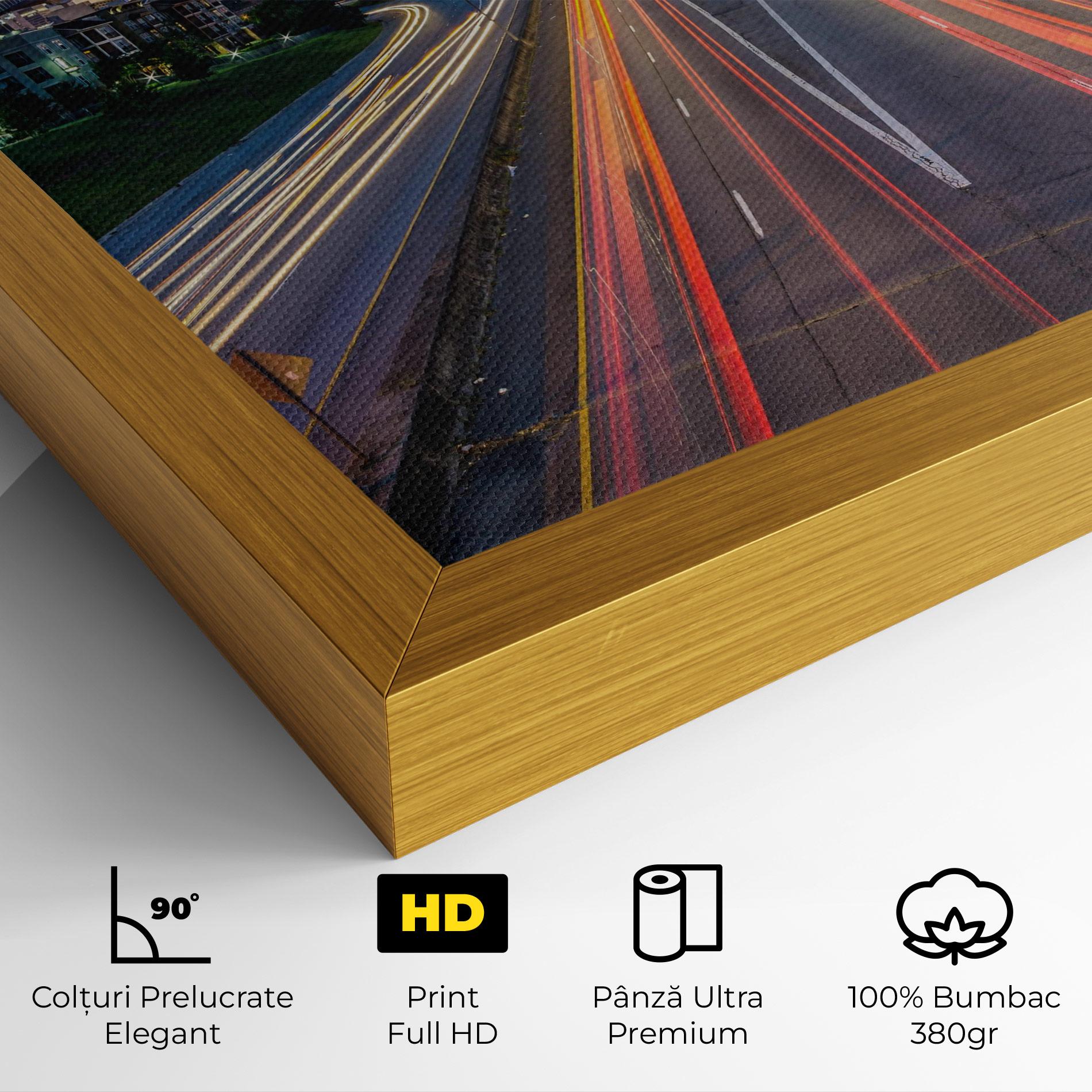 Tablou Canvas Car Lights City mockup 4