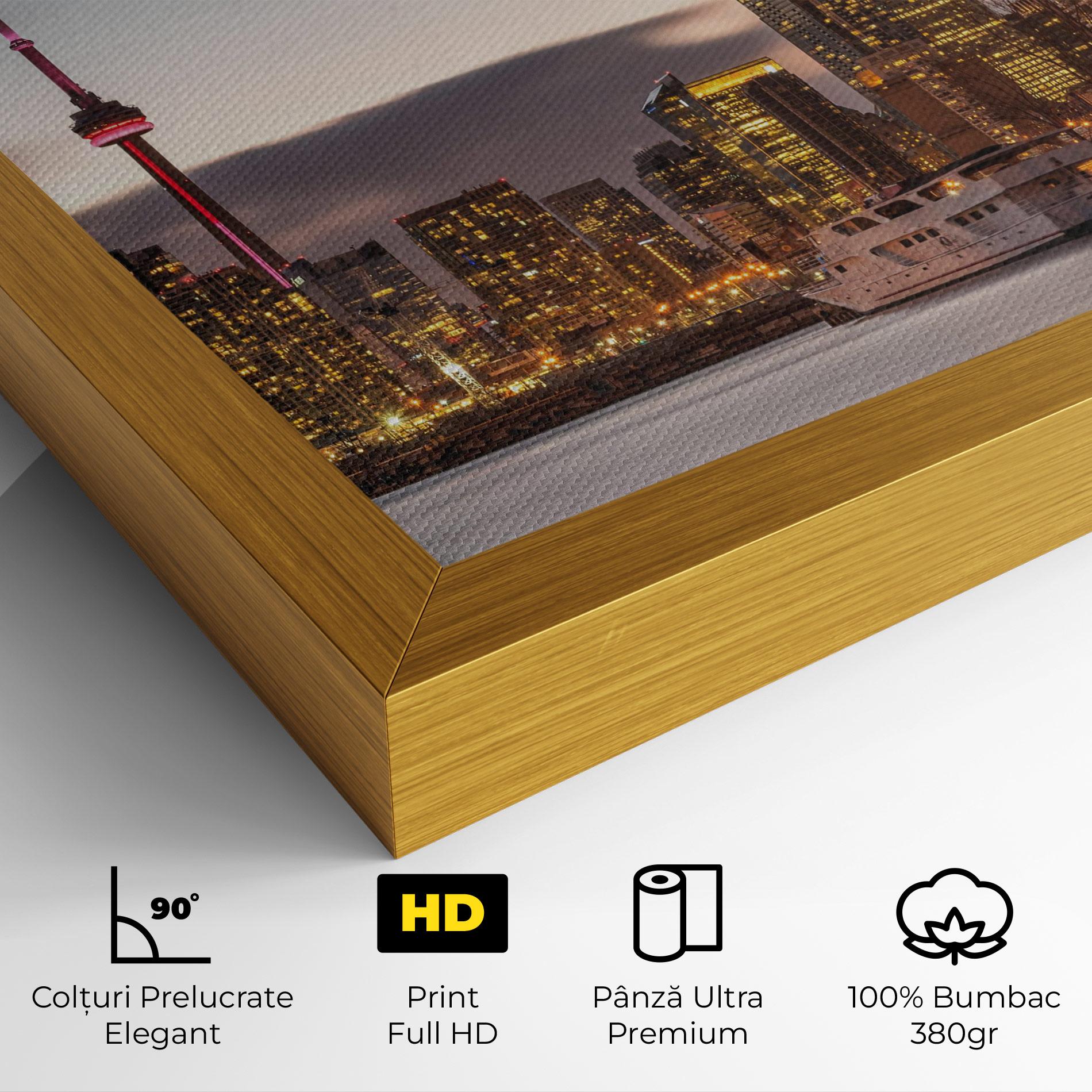 Tablou Canvas Gold Light City mockup 4