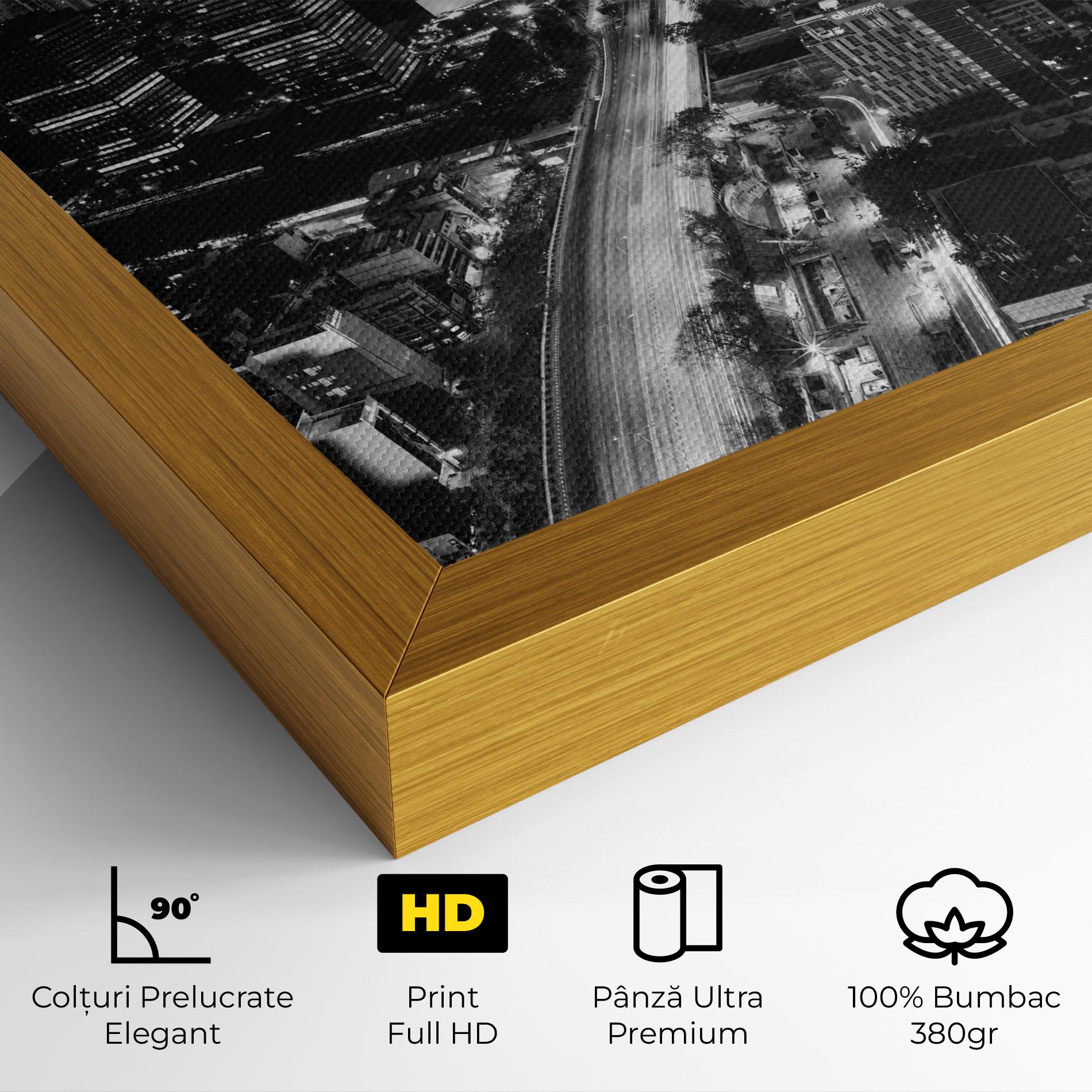 Tablou Canvas Grey Lights City mockup 4