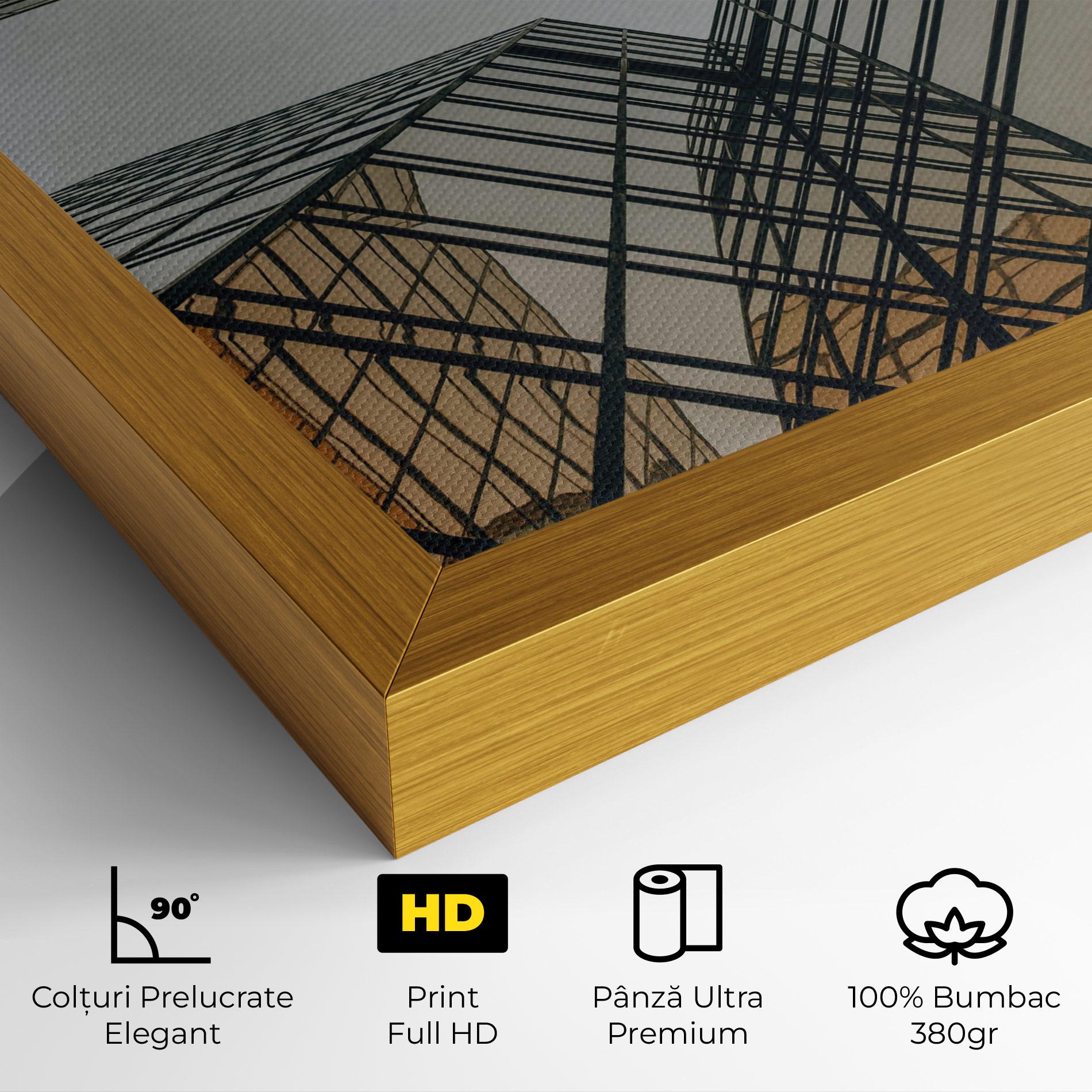 Tablou Canvas Orange Glass Building mockup 4