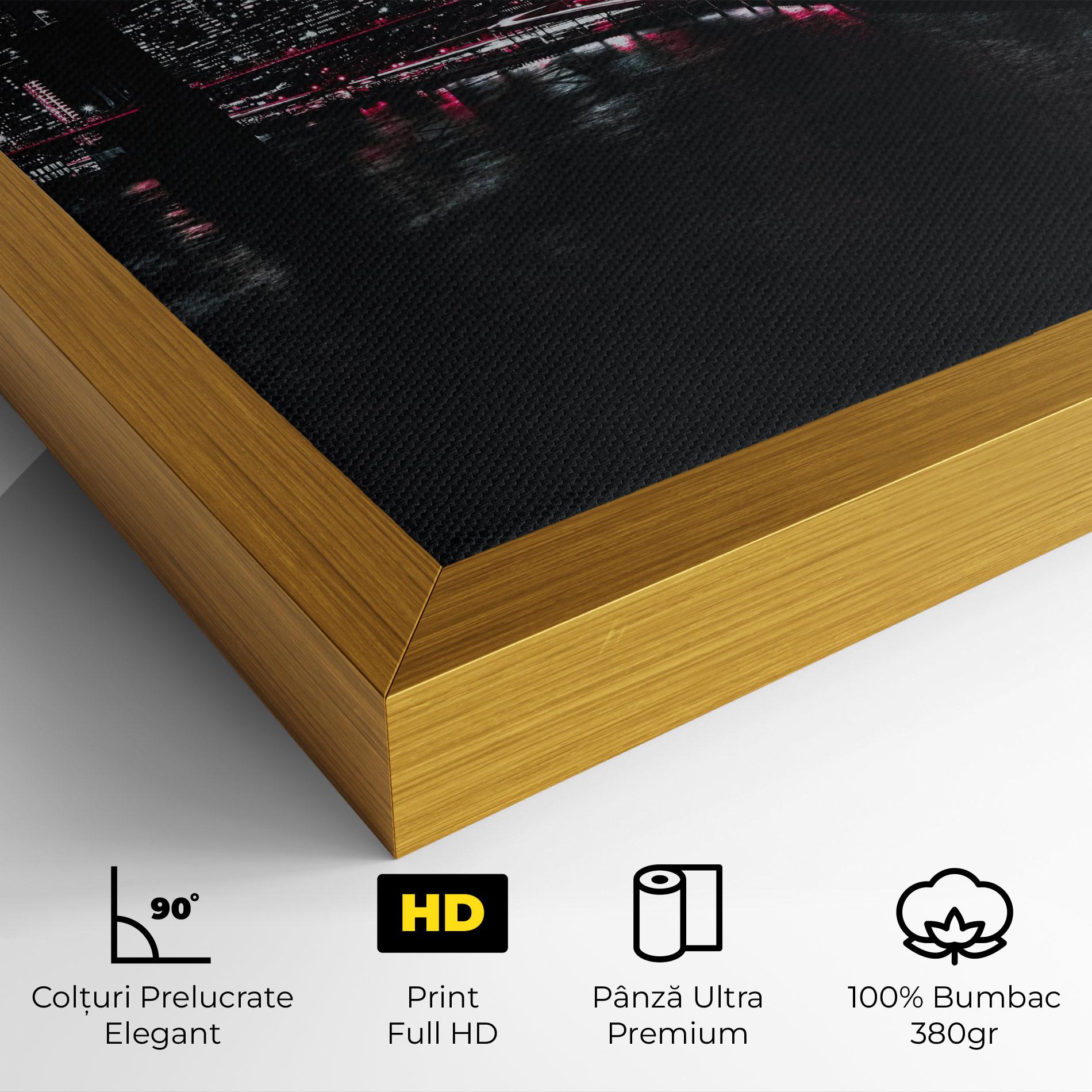 Tablou Canvas Pink Light City mockup 4