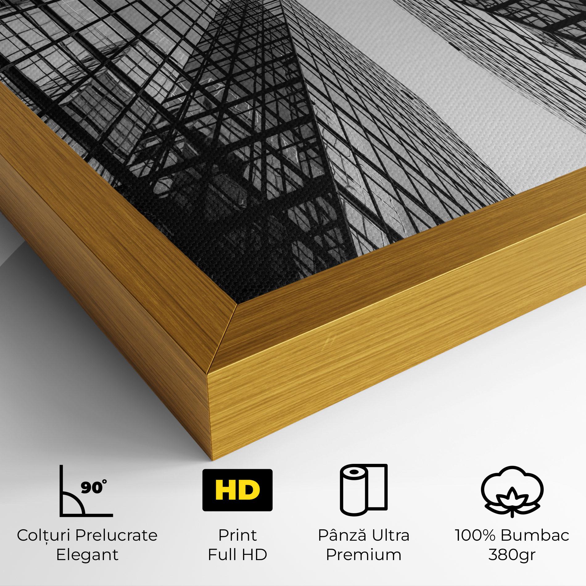 Tablou Canvas Plane Grey Building mockup 4