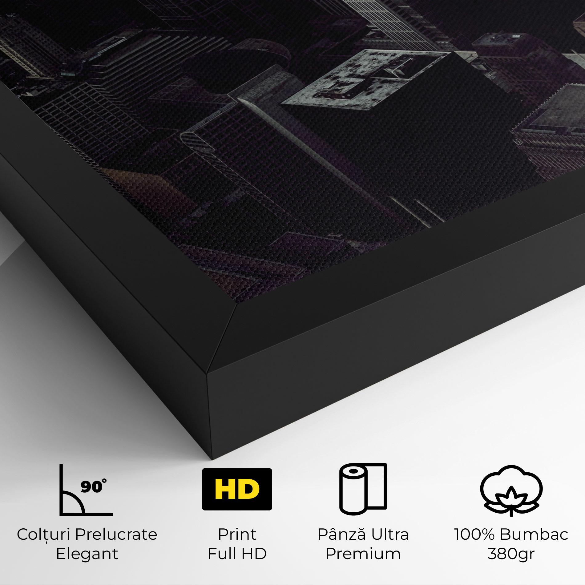 Tablou Canvas Black Cream Building mockup 4