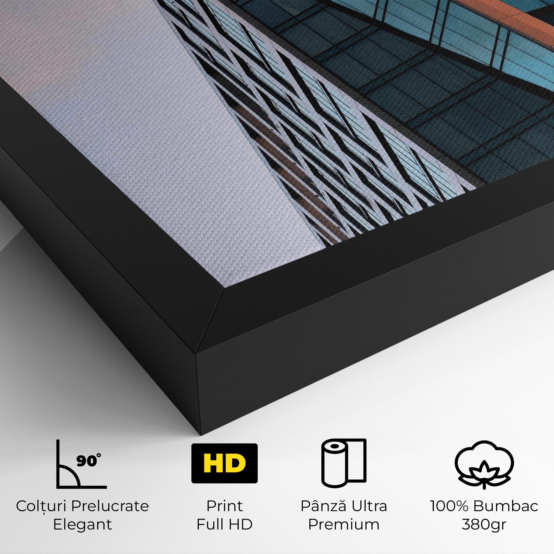 Tablou Canvas Blue Glass Building mockup 4