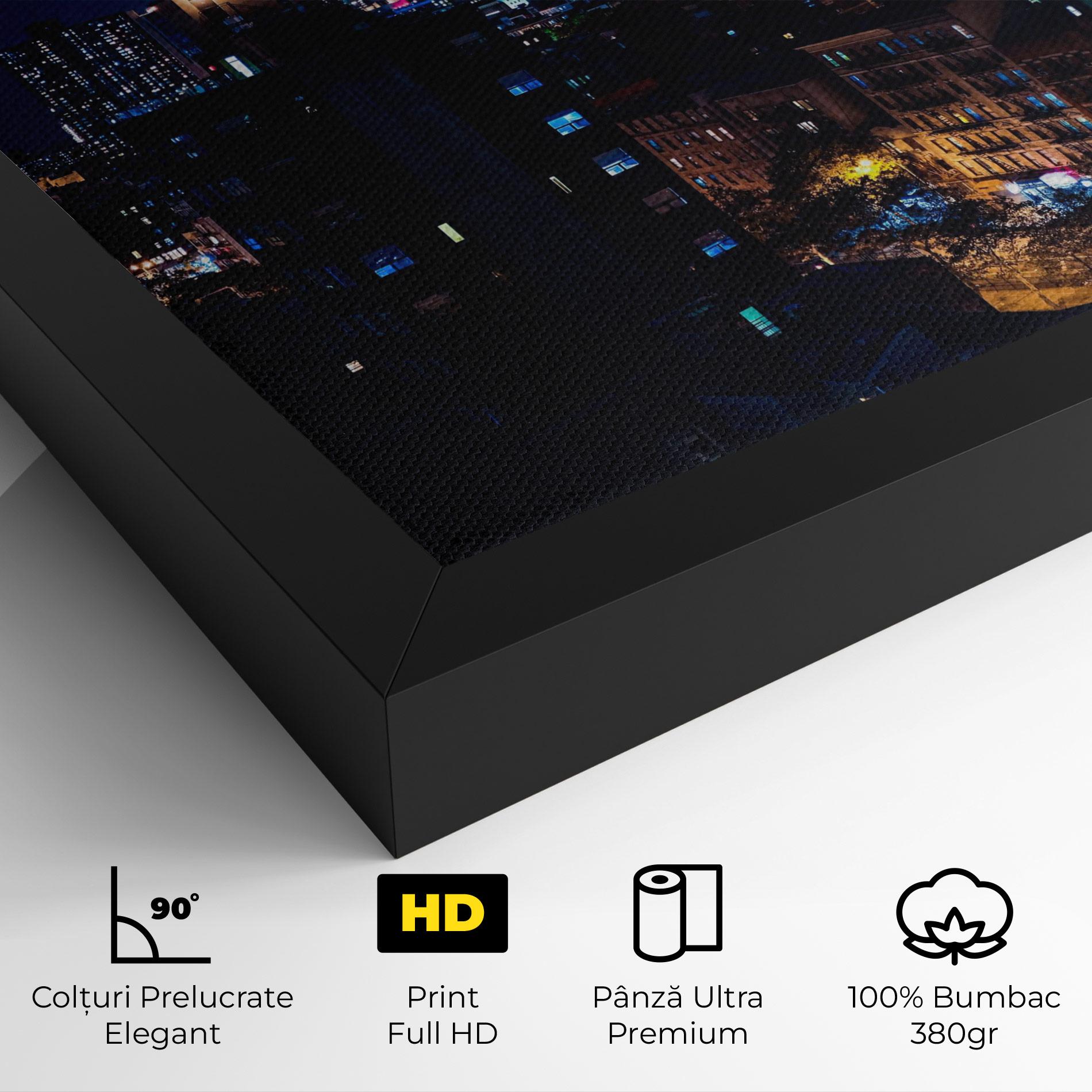 Tablou Canvas Blue Light City mockup 4