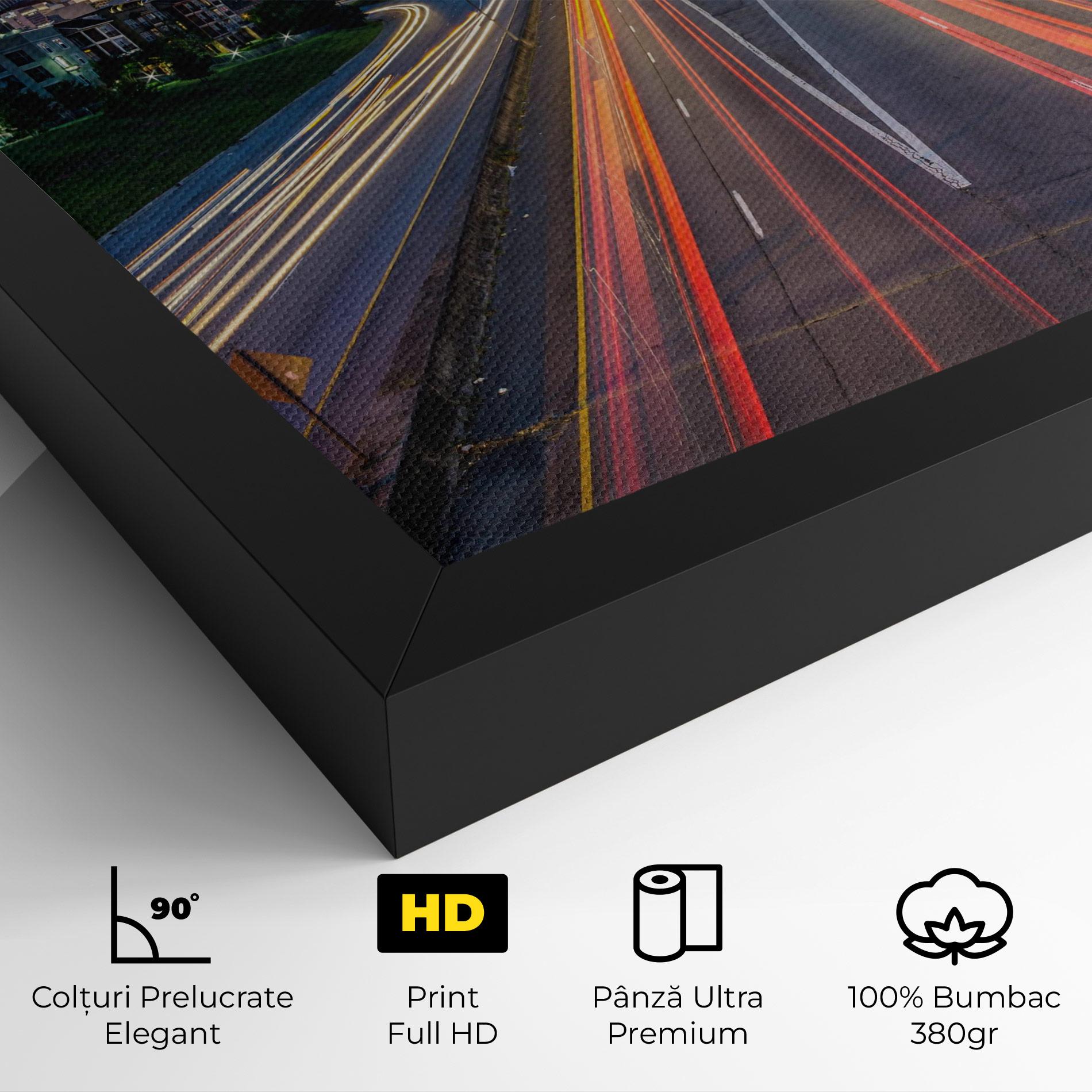 Tablou Canvas Car Lights City mockup 4