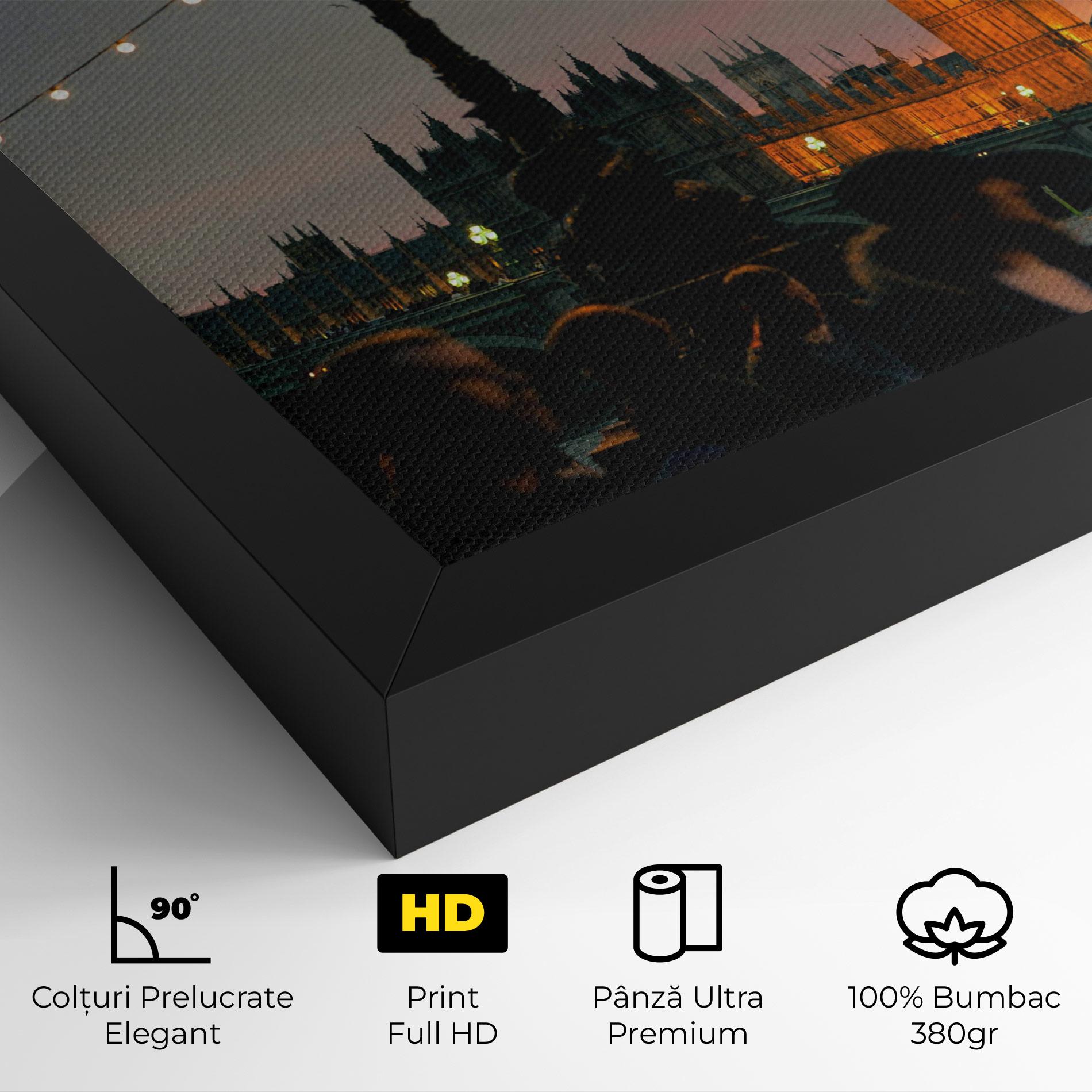 Tablou Canvas Clock Lights mockup 4