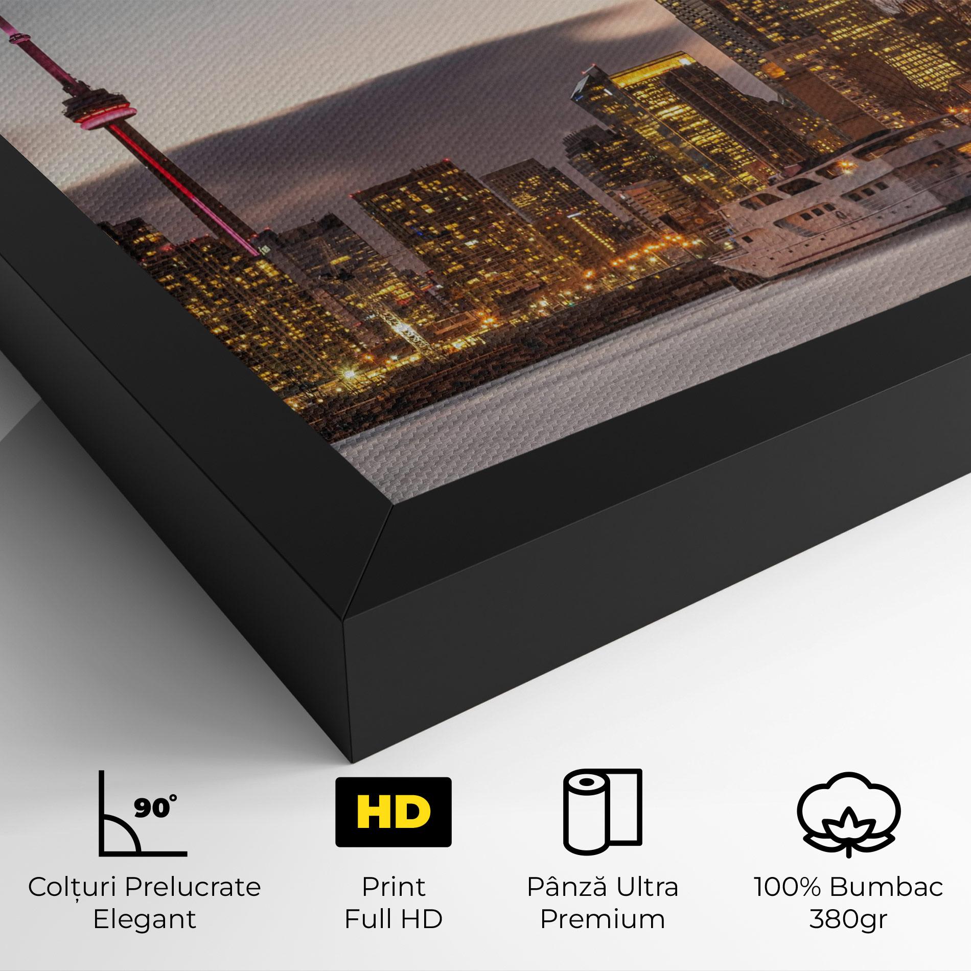 Tablou Canvas Gold Light City mockup 4