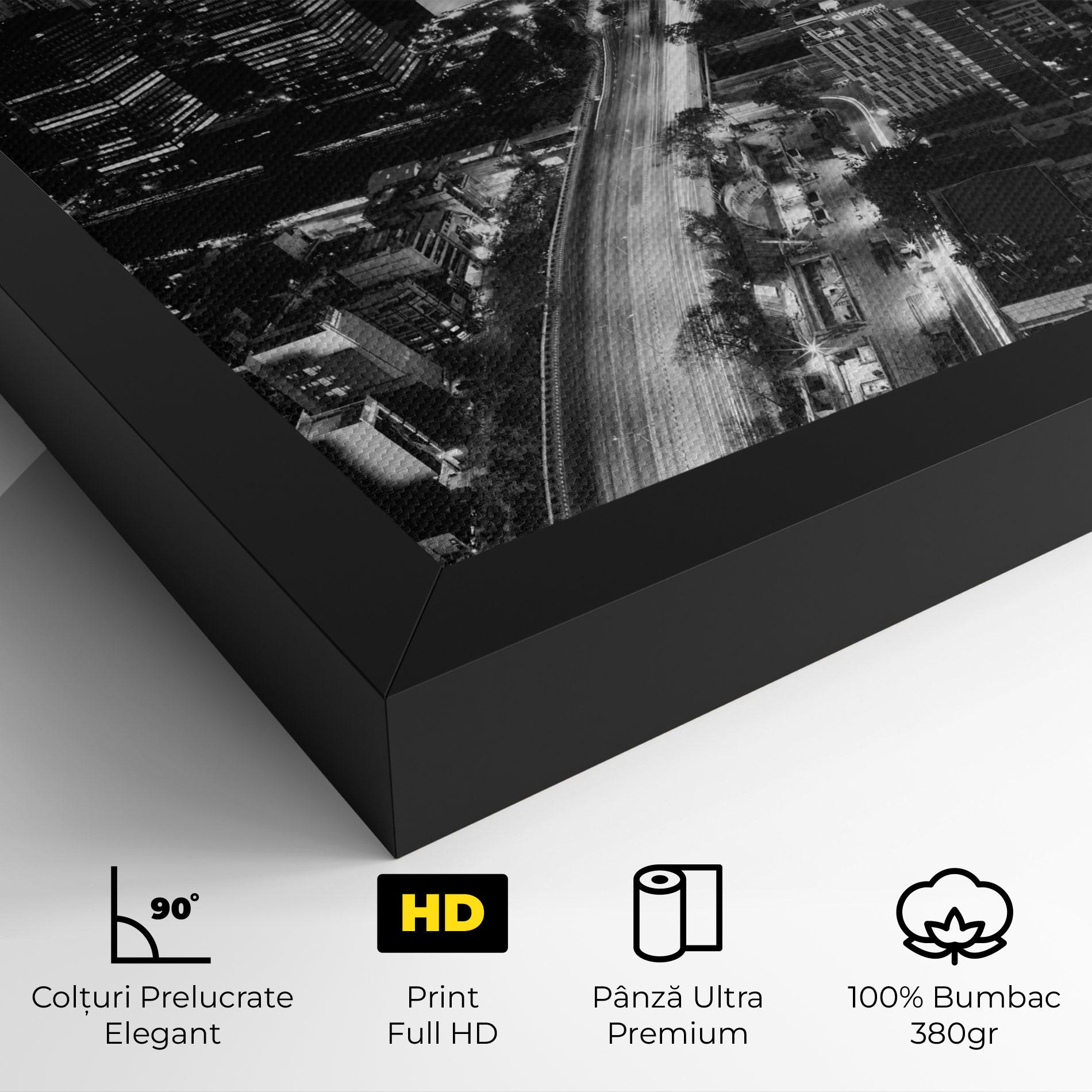 Tablou Canvas Grey Lights City mockup 4