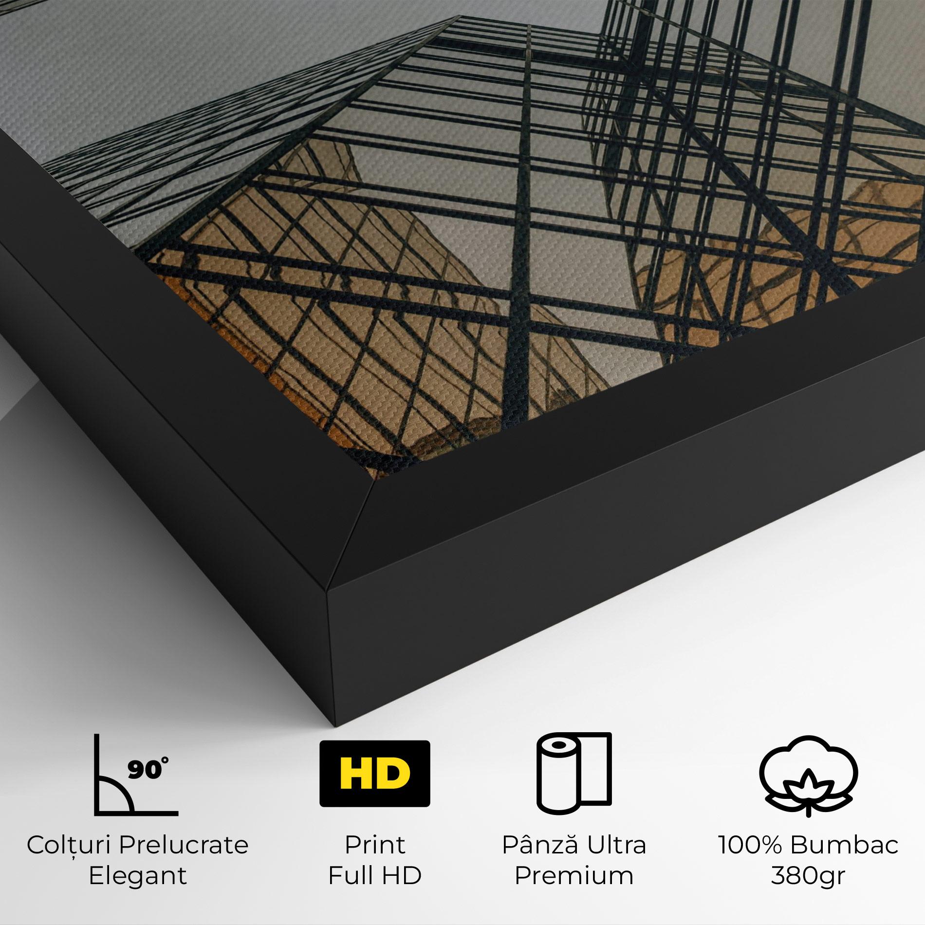 Tablou Canvas Orange Glass Building mockup 4