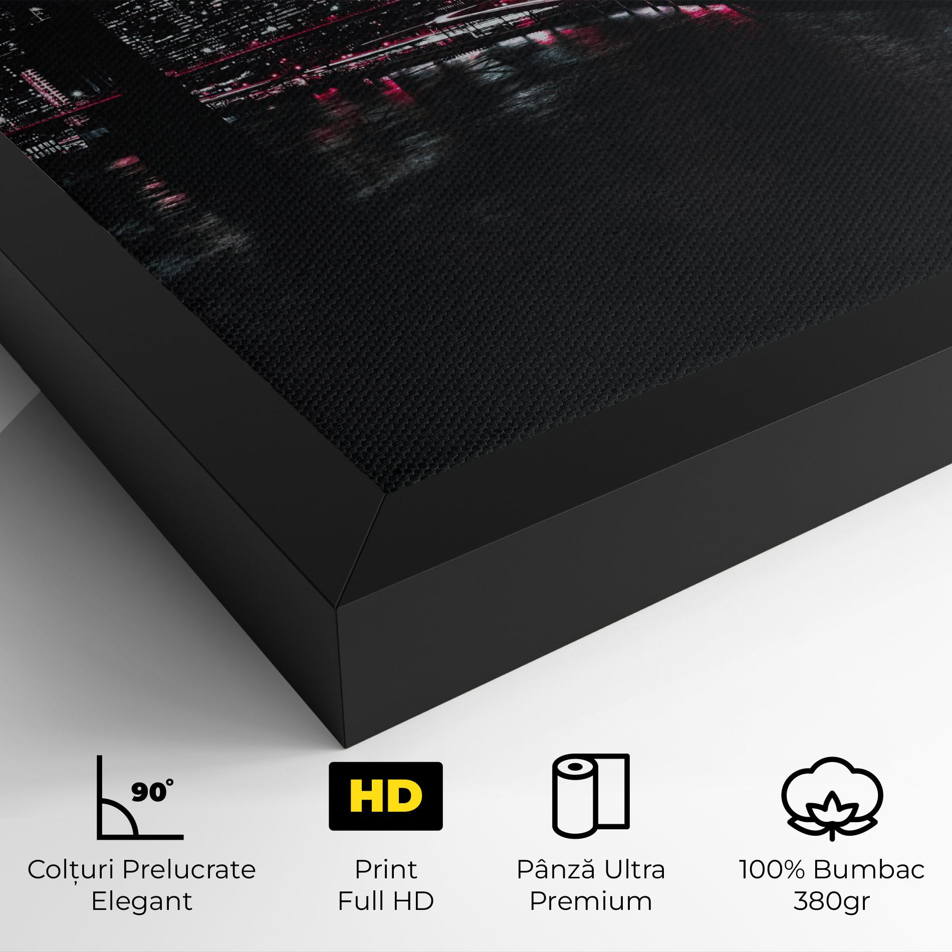 Tablou Canvas Pink Light City mockup 4