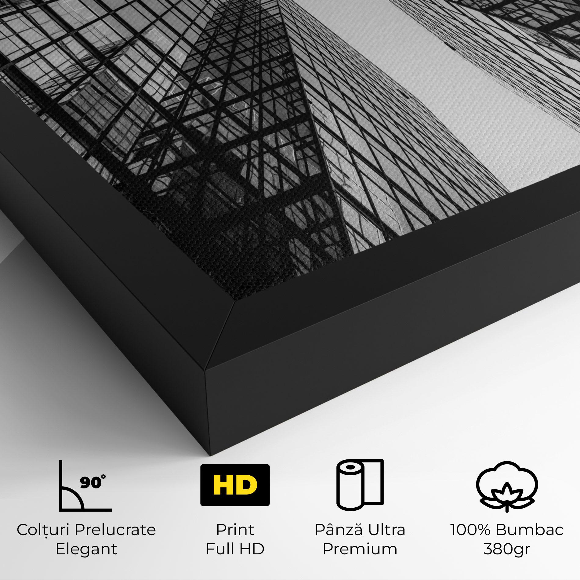 Tablou Canvas Plane Grey Building mockup 4