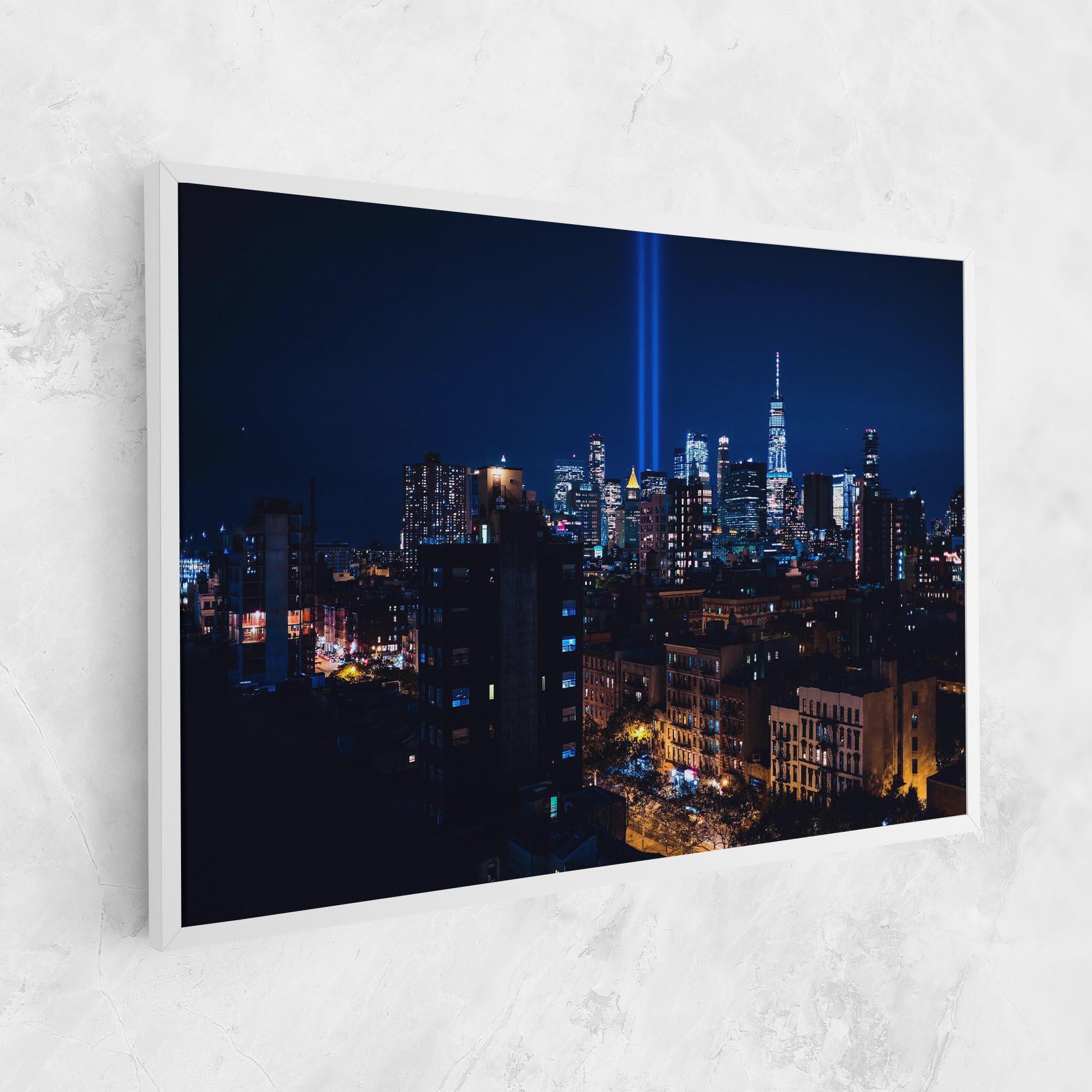 Tablou Canvas Blue Light City mockup 1