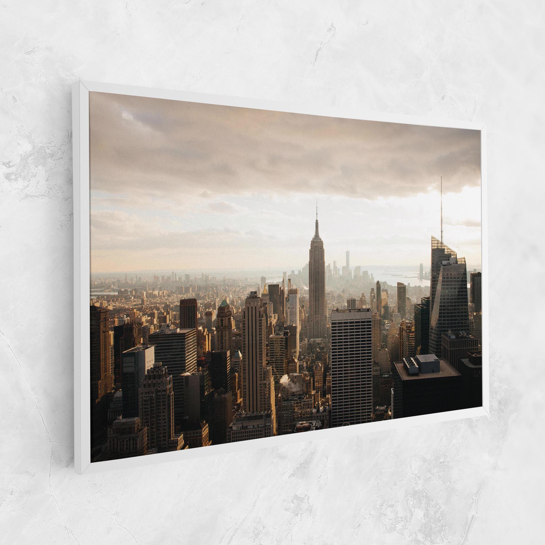 Tablou Canvas Grey Cloud Buildings mockup 1