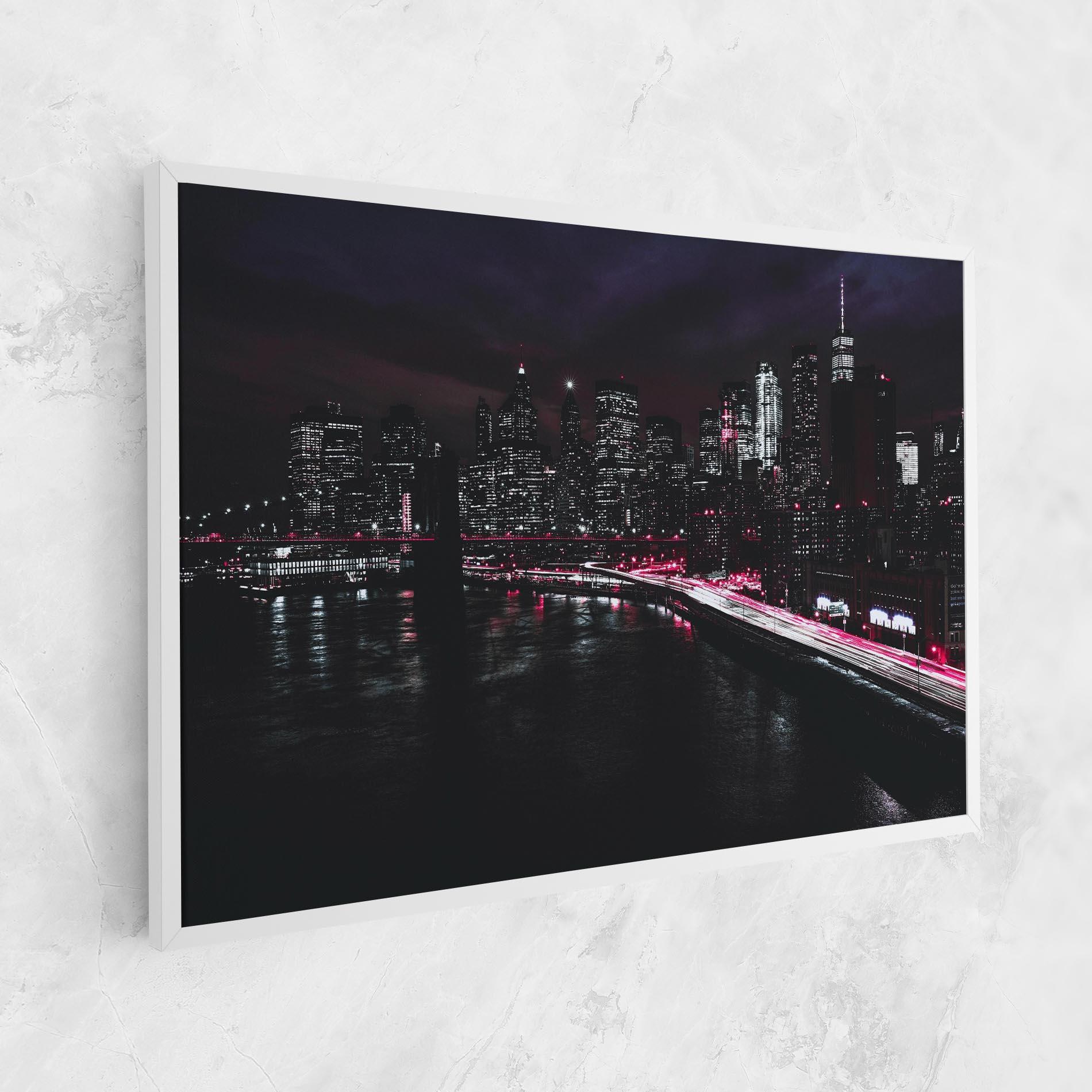 Tablou Canvas Pink Light City mockup 1