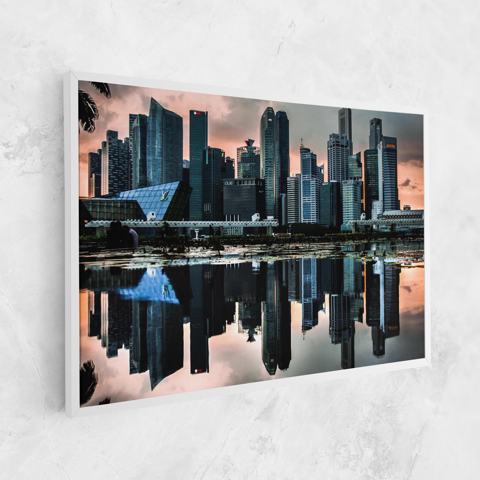 Tablou Canvas Urban Water Reflection mockup 1