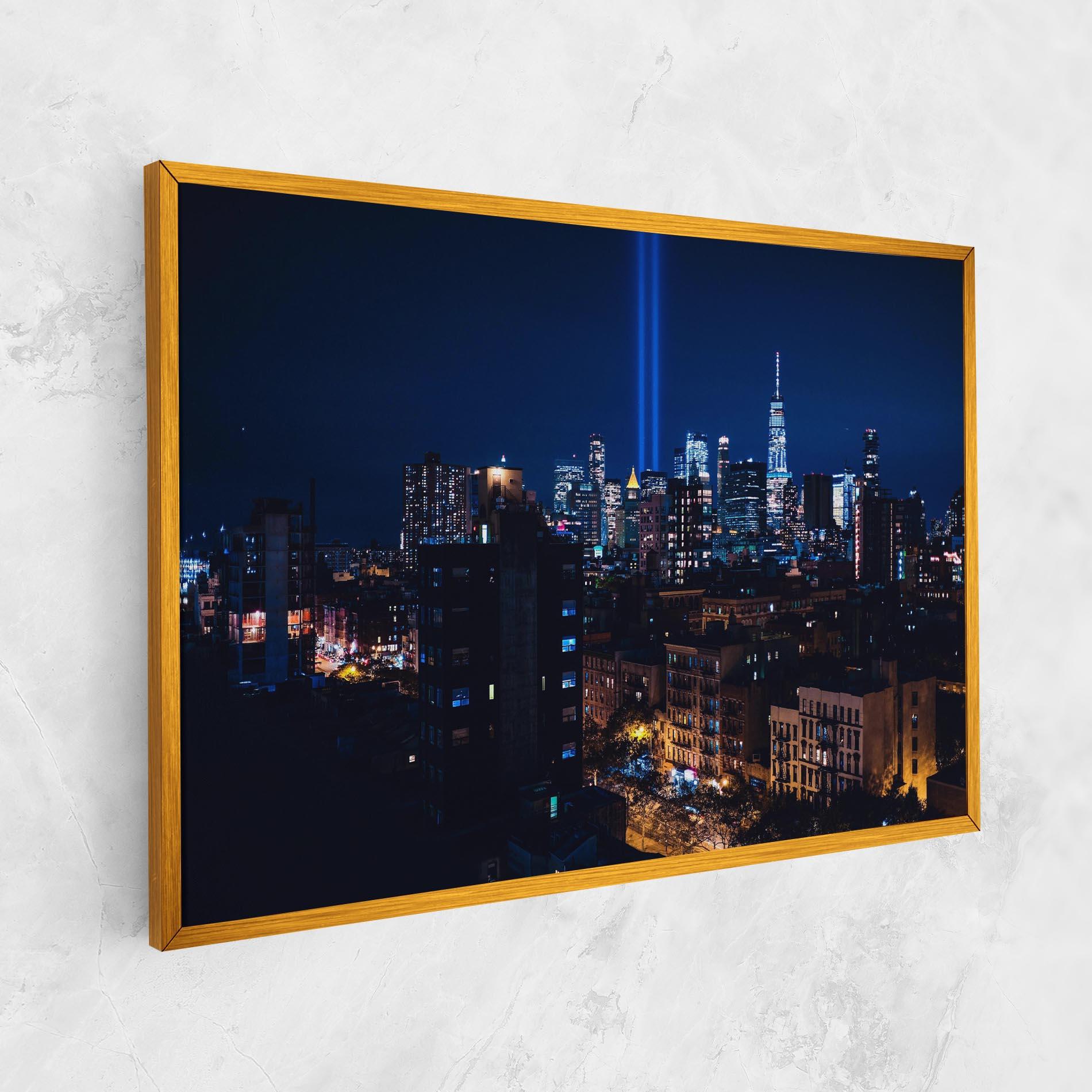 Tablou Canvas Blue Light City mockup 1
