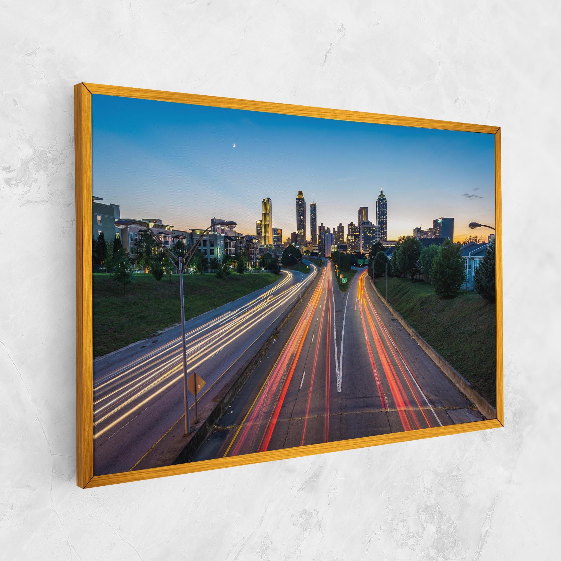 Tablou Canvas Car Lights City mockup 1