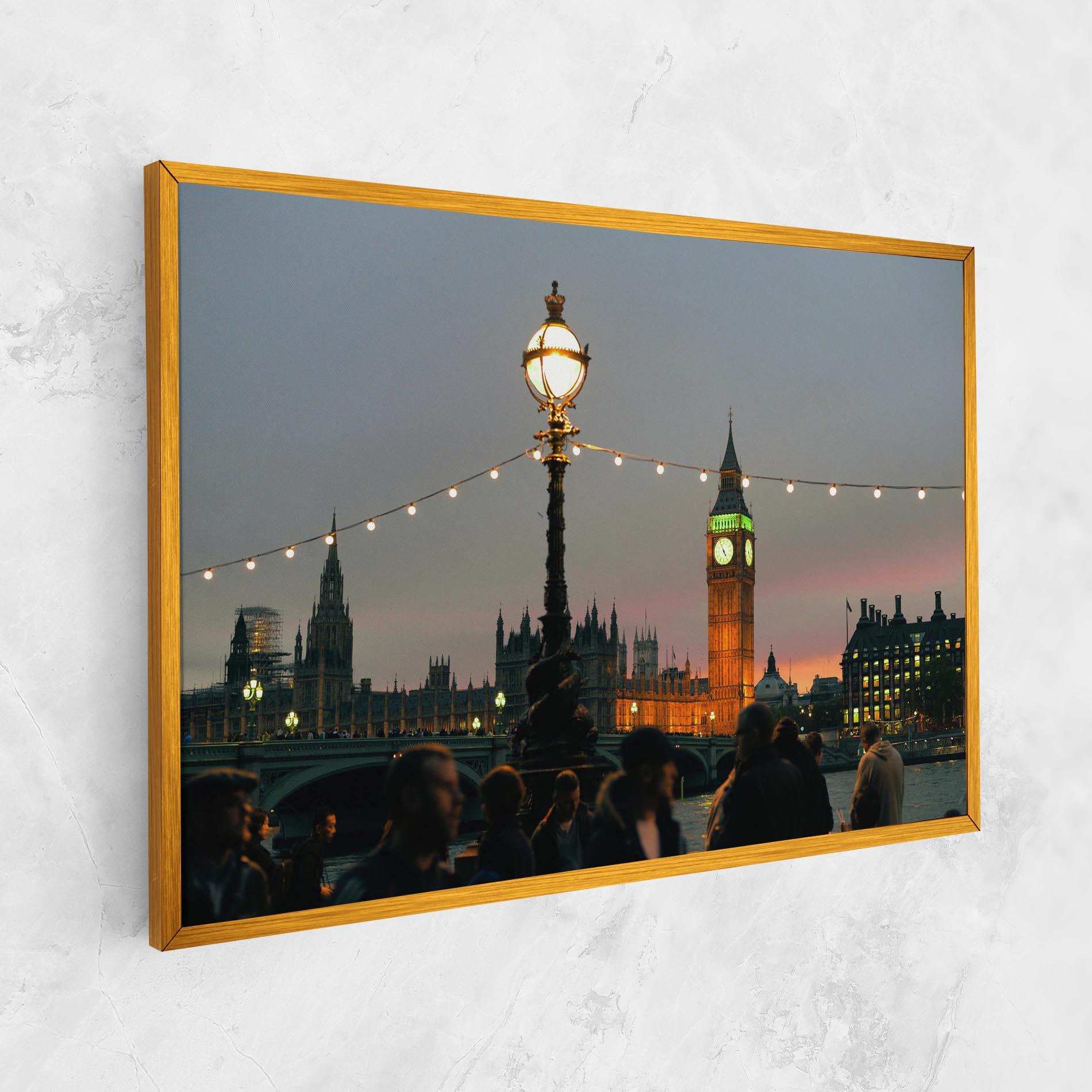 Tablou Canvas Clock Lights mockup 1