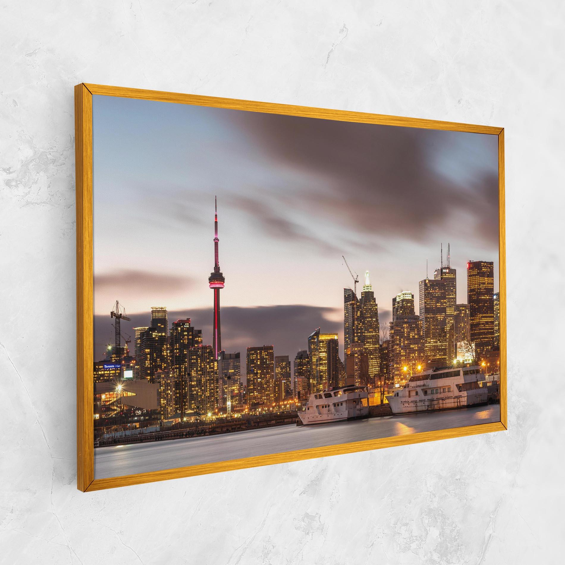 Tablou Canvas Gold Light City mockup 1