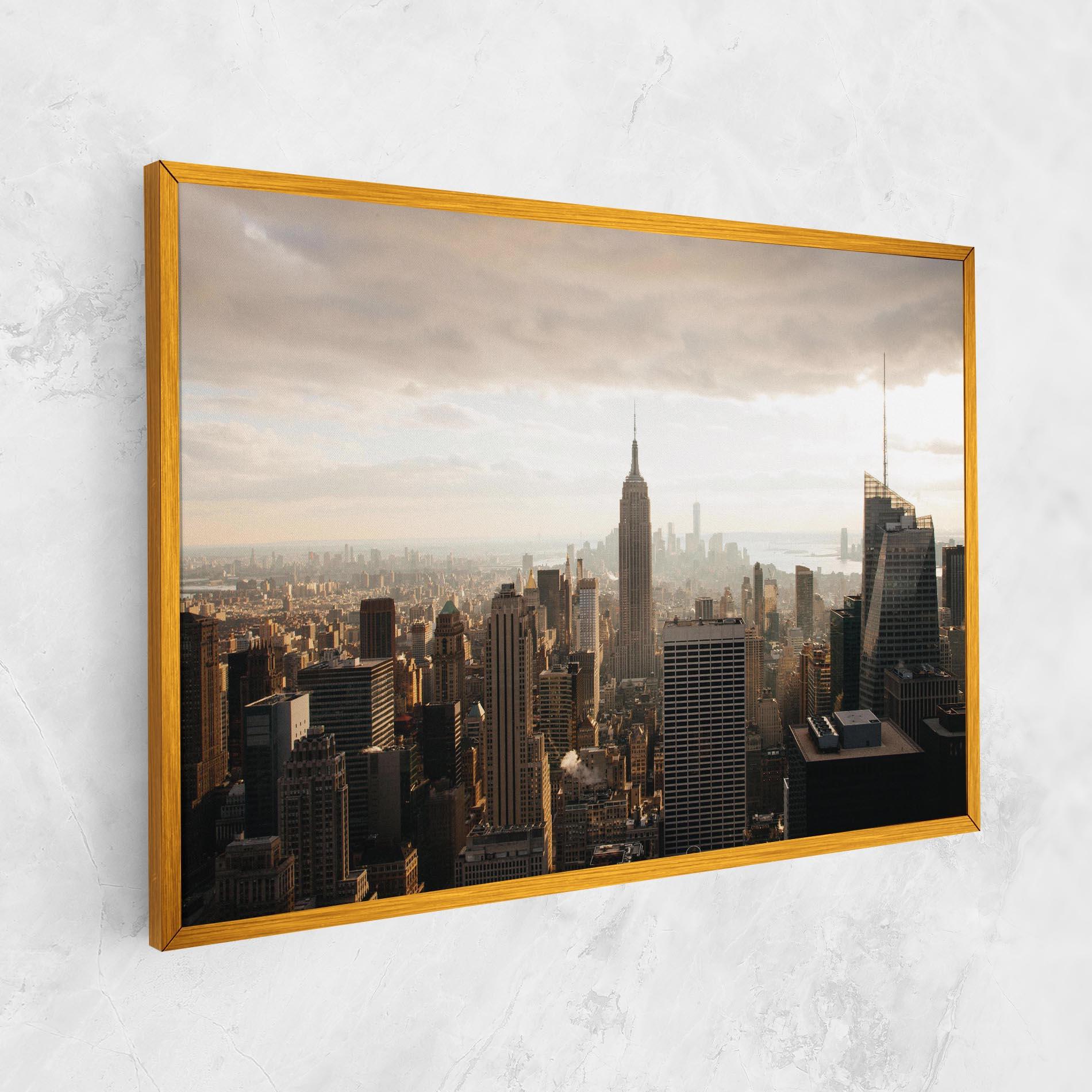 Tablou Canvas Grey Cloud Buildings mockup 1