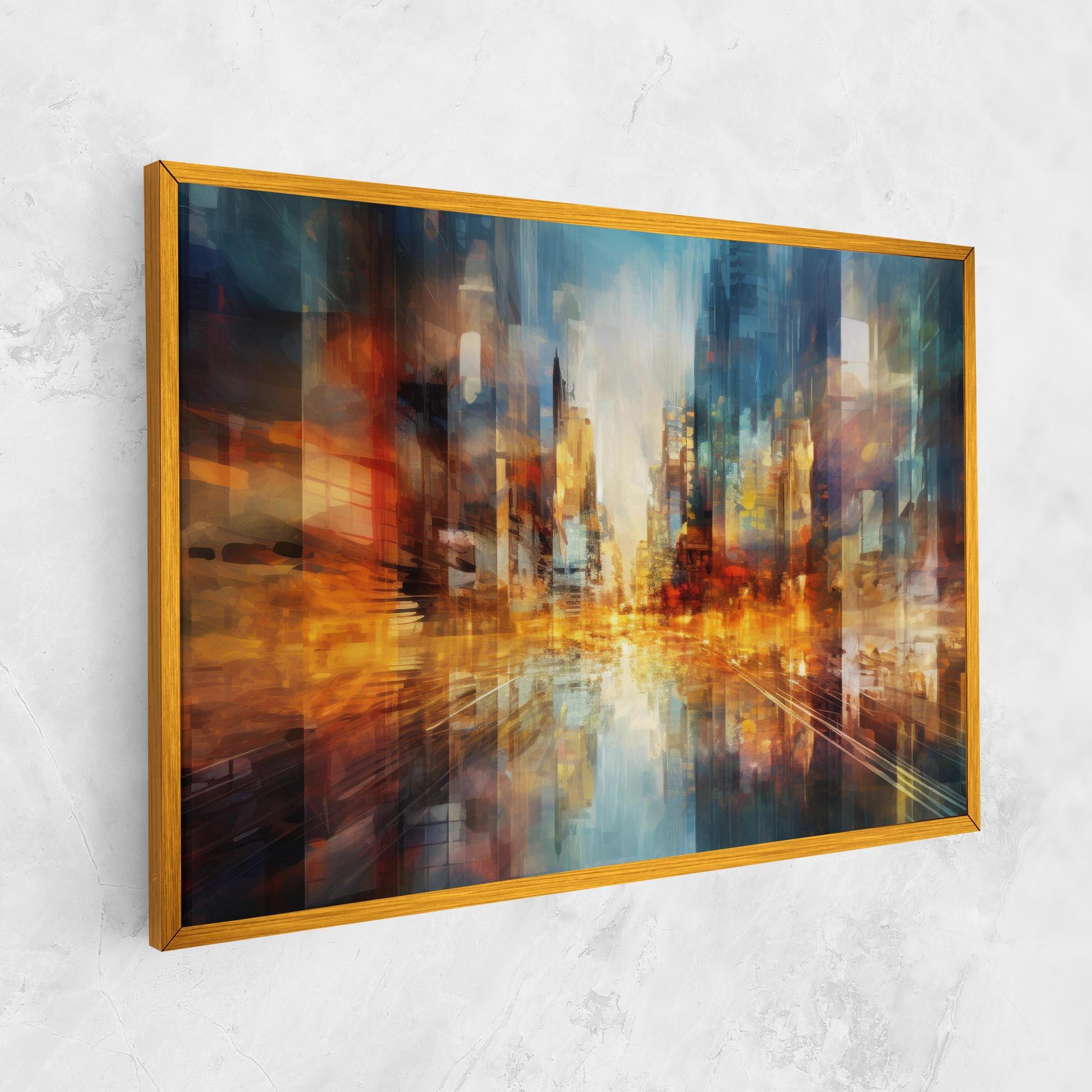 Tablou Canvas Orange Lights City mockup 1