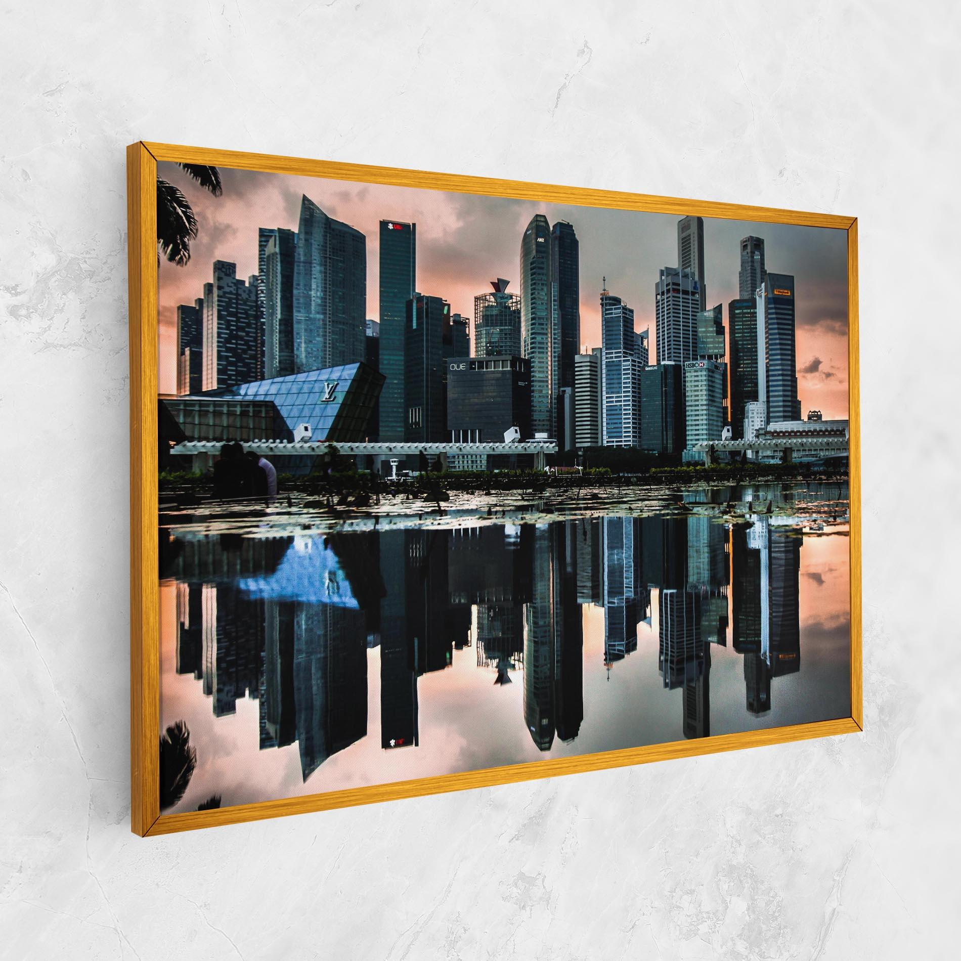 Tablou Canvas Urban Water Reflection mockup 1