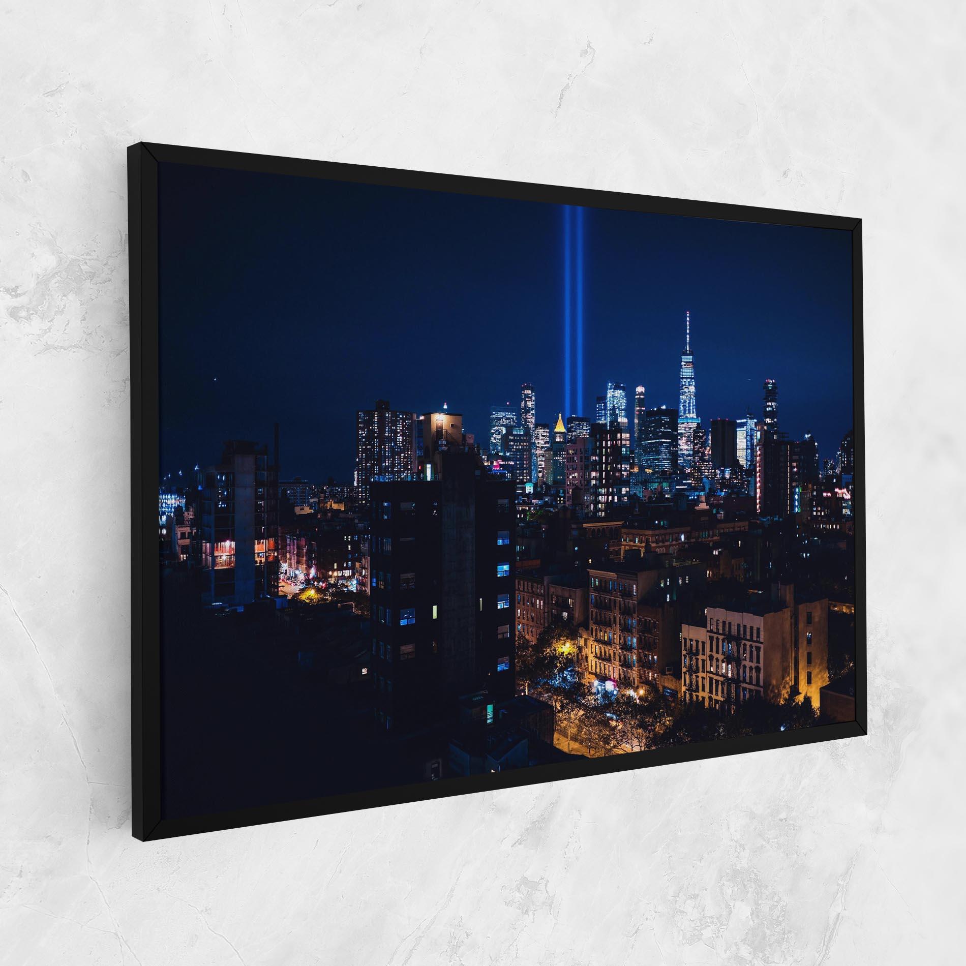 Tablou Canvas Blue Light City mockup 1