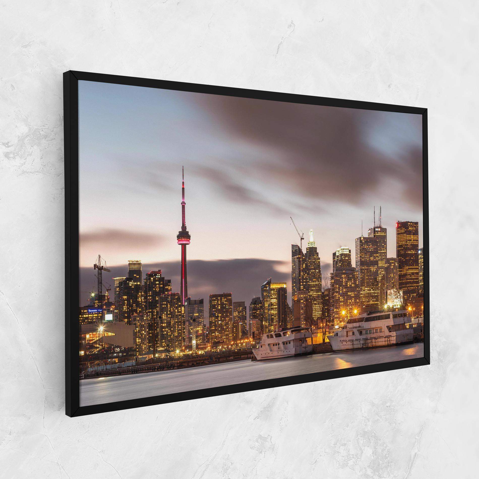 Tablou Canvas Gold Light City mockup 1