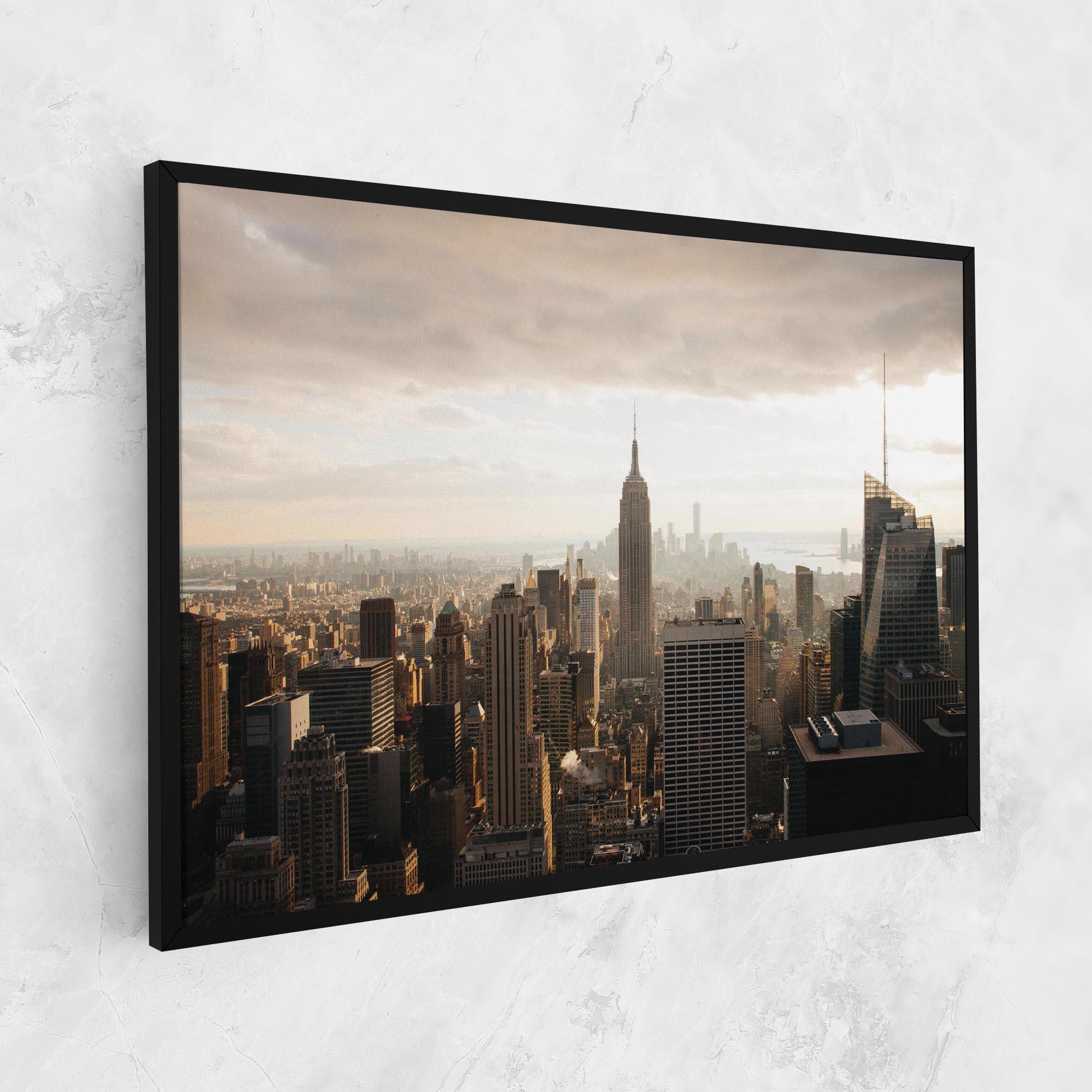 Tablou Canvas Grey Cloud Buildings mockup 1