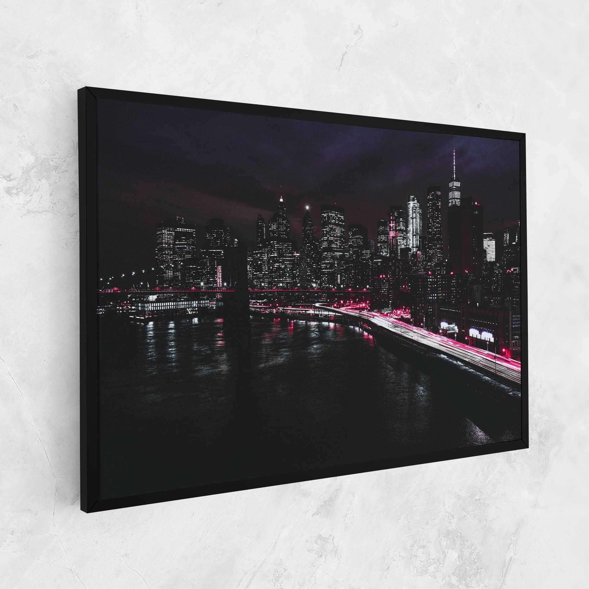Tablou Canvas Pink Light City mockup 1