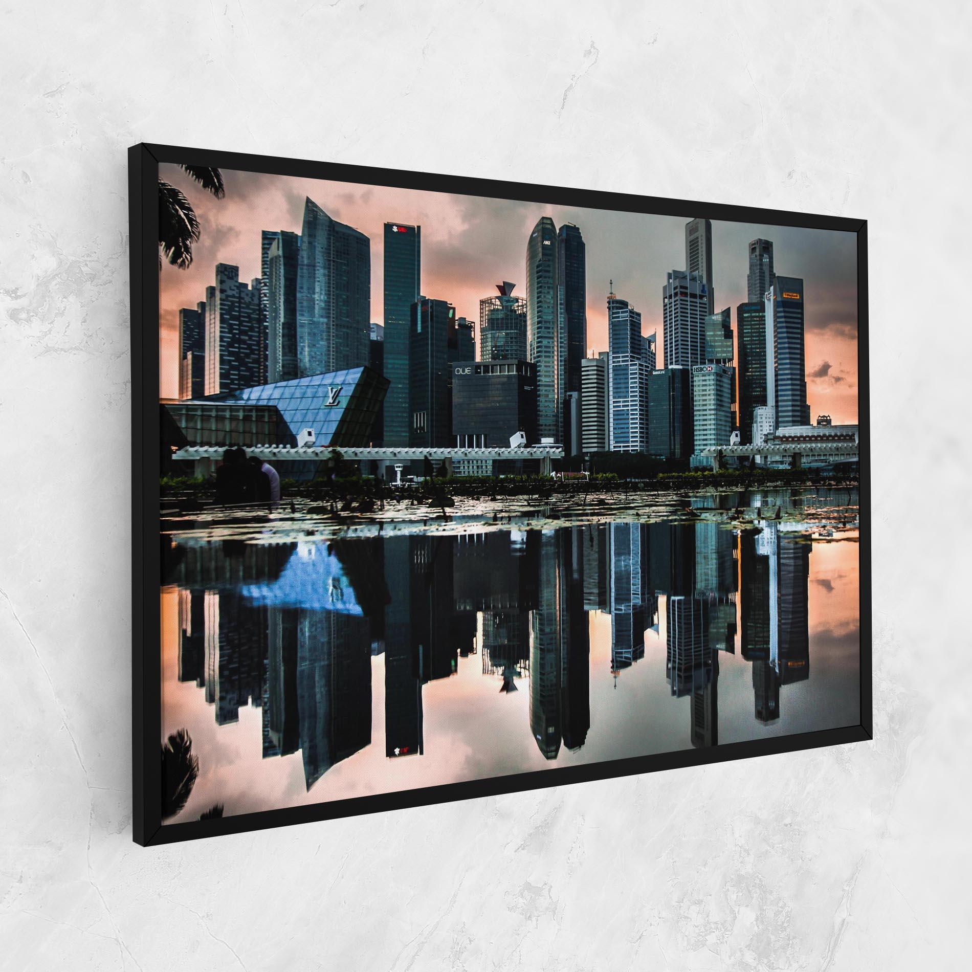 Tablou Canvas Urban Water Reflection mockup 1