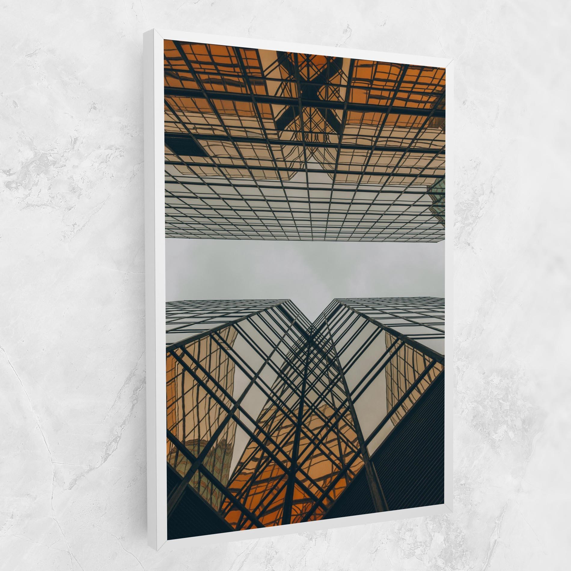 Tablou Canvas Orange Glass Building mockup 1