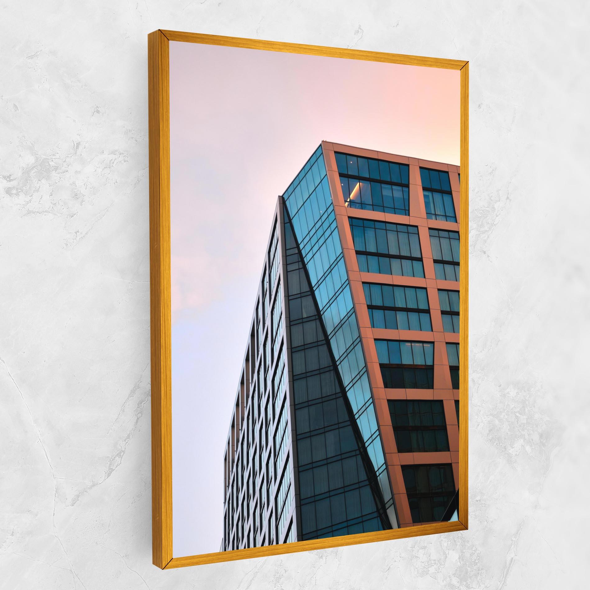 Tablou Canvas Blue Glass Building mockup 1