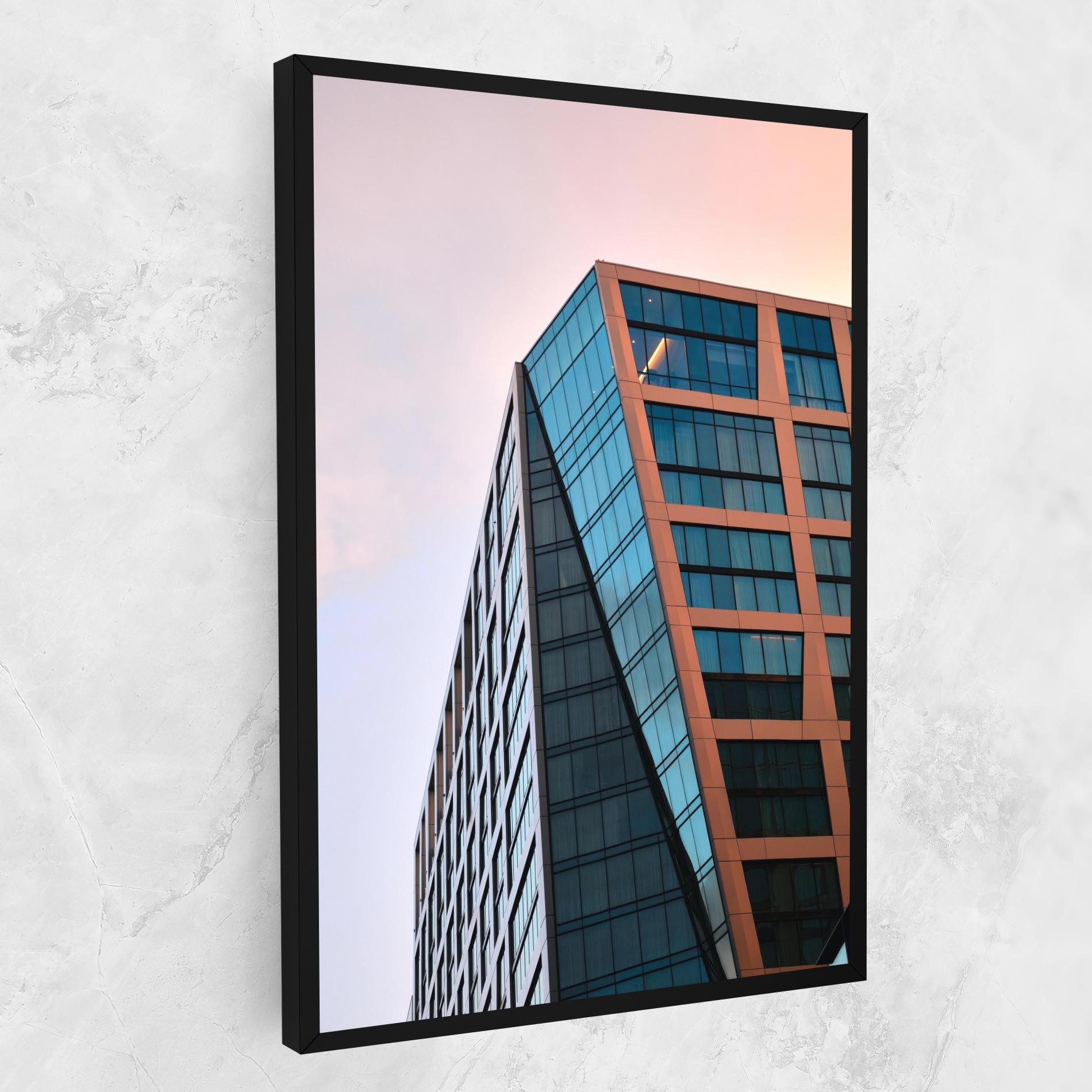 Tablou Canvas Blue Glass Building mockup 1