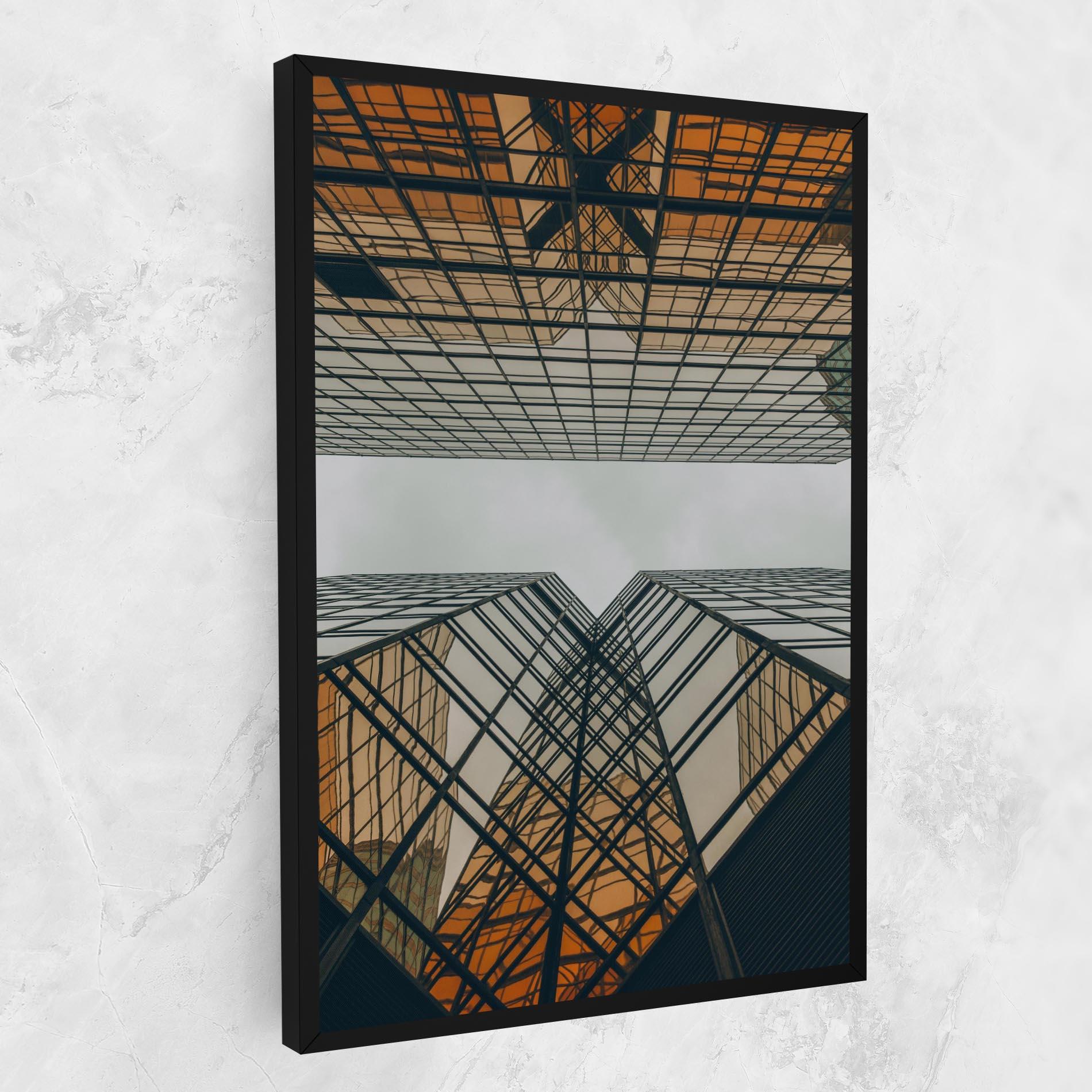 Tablou Canvas Orange Glass Building mockup 1