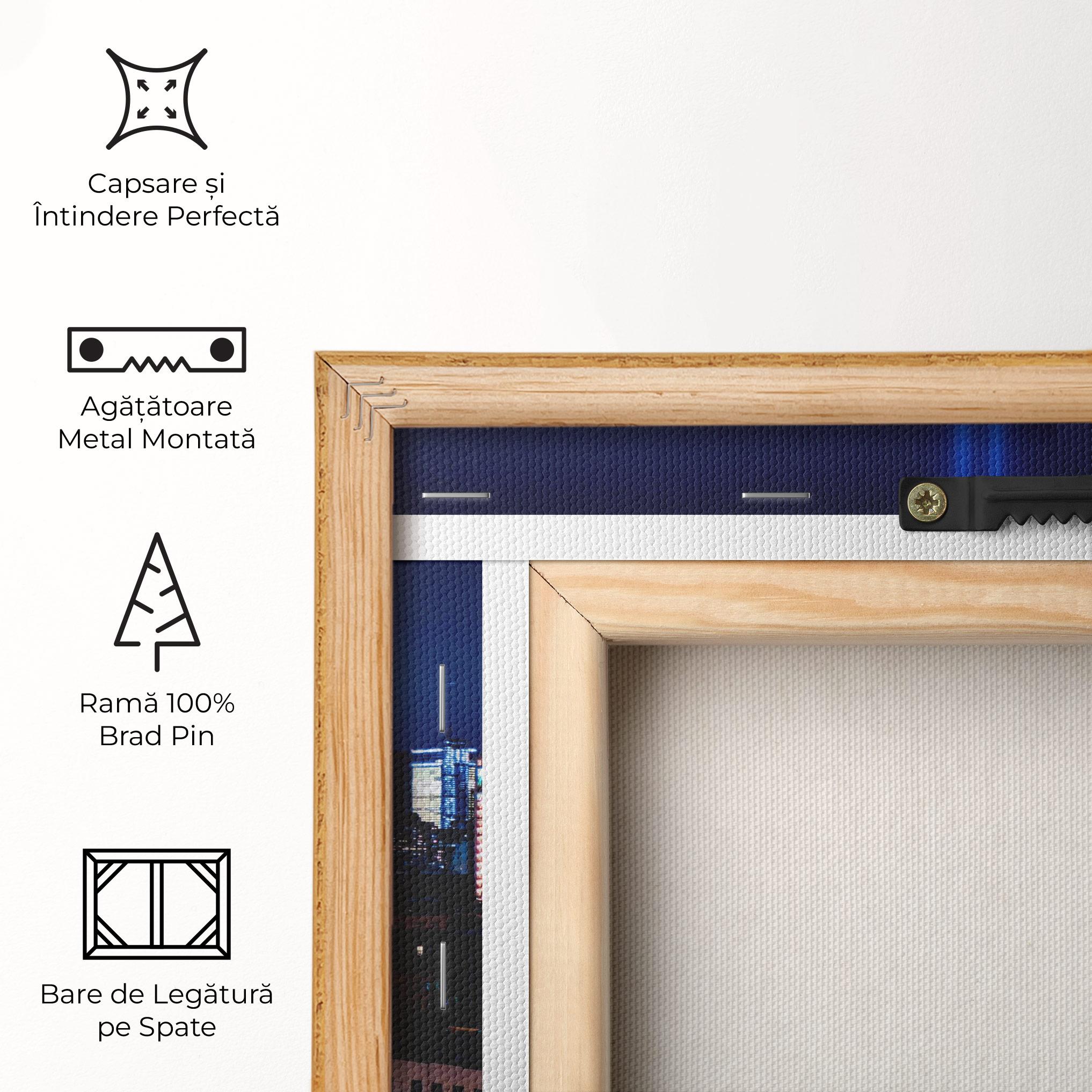 Tablou Canvas Blue Light City mockup 5