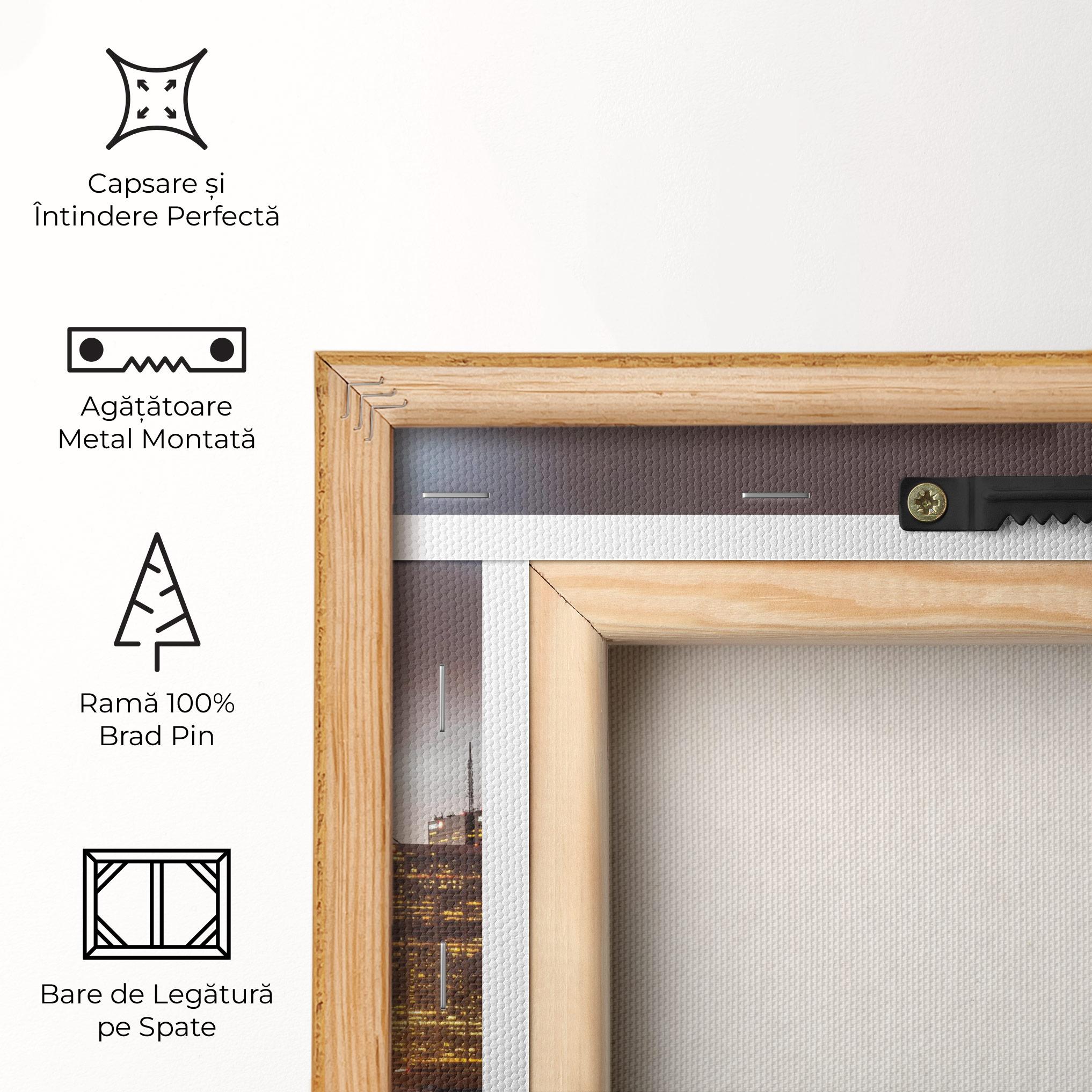 Tablou Canvas Gold Light City mockup 5