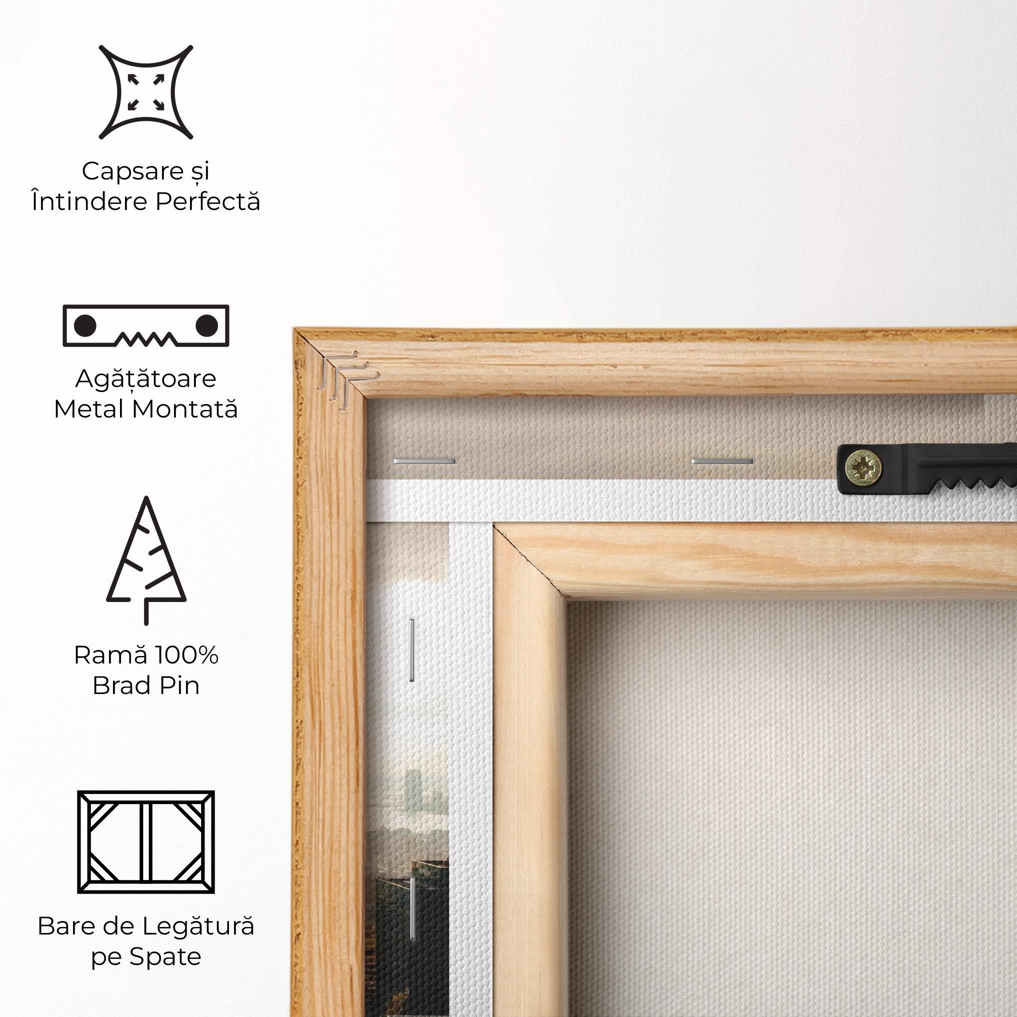 Tablou Canvas Grey Cloud Buildings mockup 5