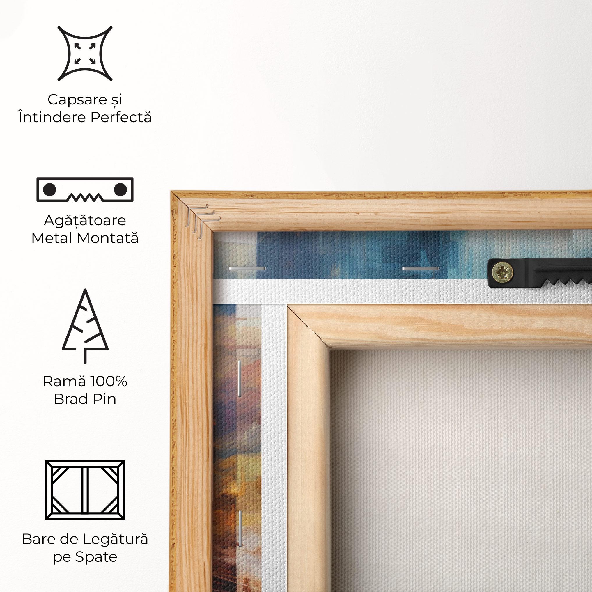 Tablou Canvas Orange Lights City mockup 5