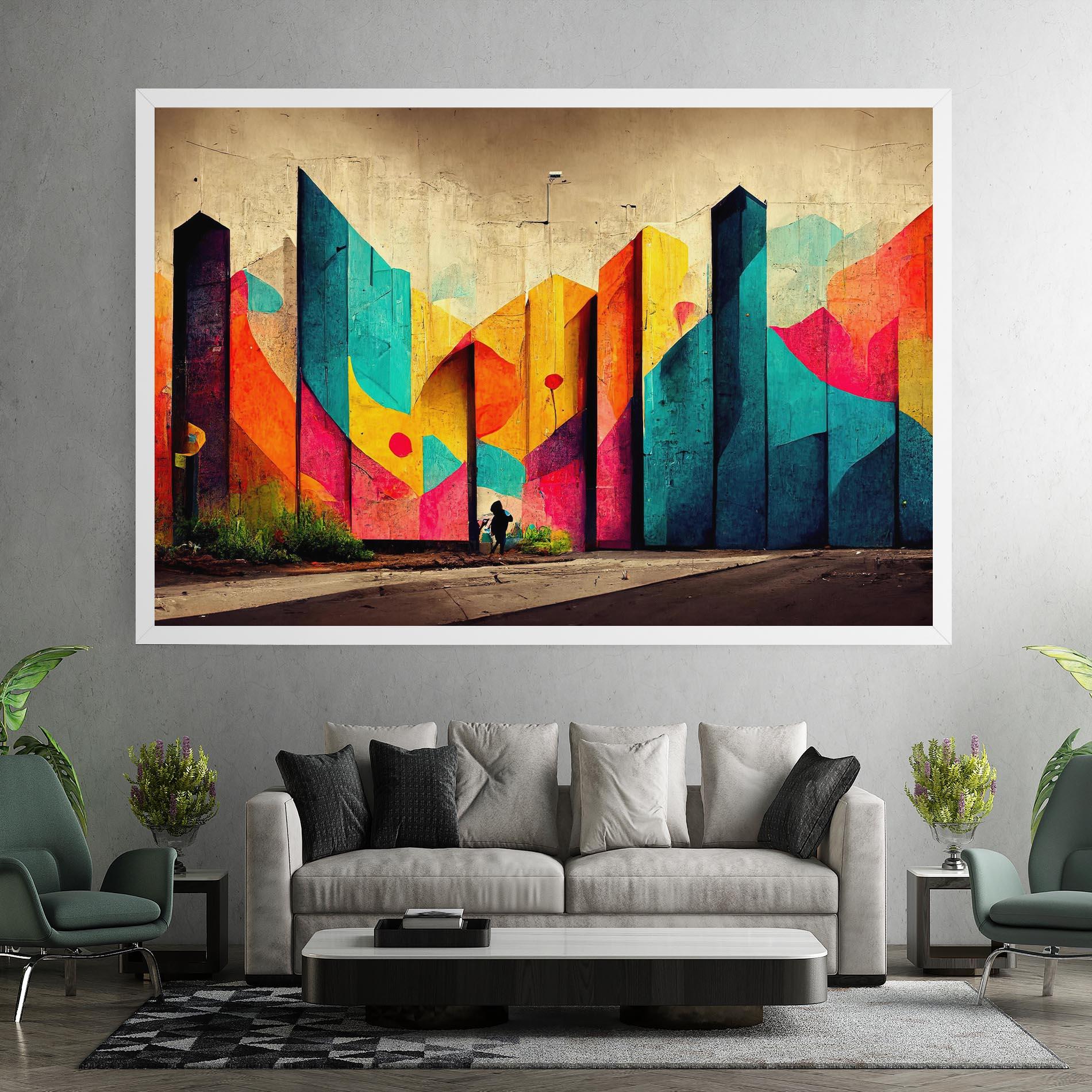 Tablou Canvas Abstract City Color mockup 7