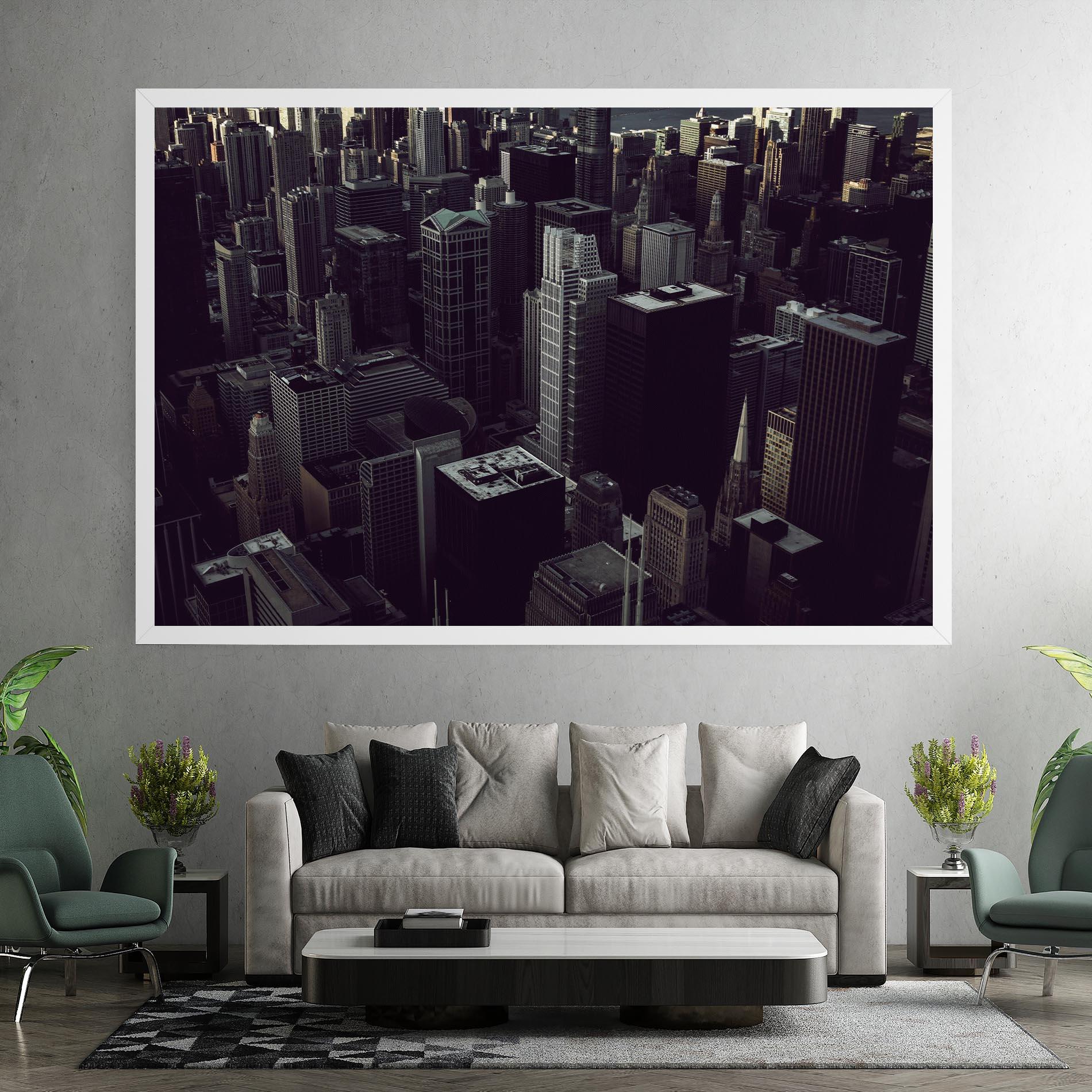 Tablou Canvas Black Cream Building mockup 7